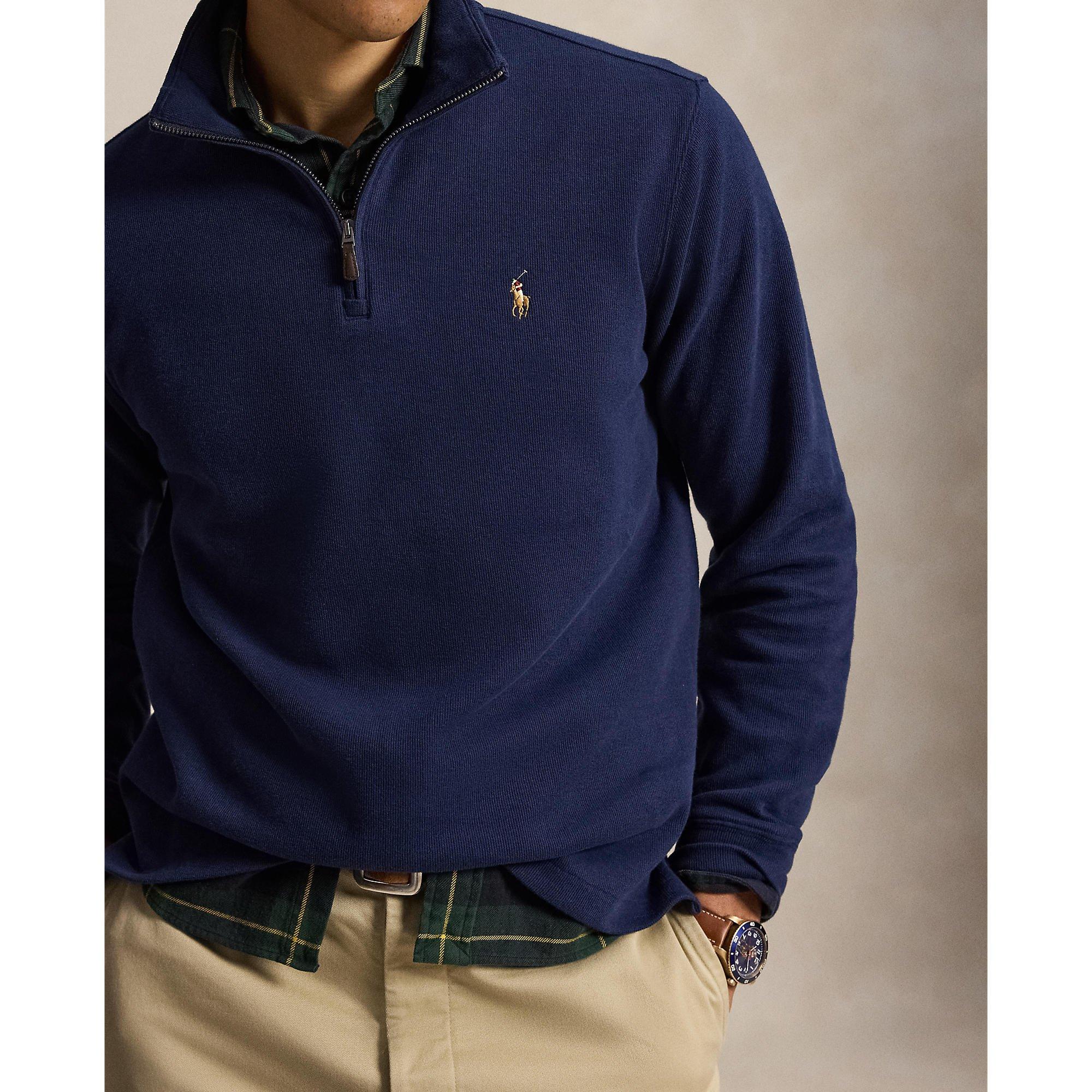 Cruise Navy - Polo Ralph Lauren - Estate Fleece Quarter Zip Sweater - 5