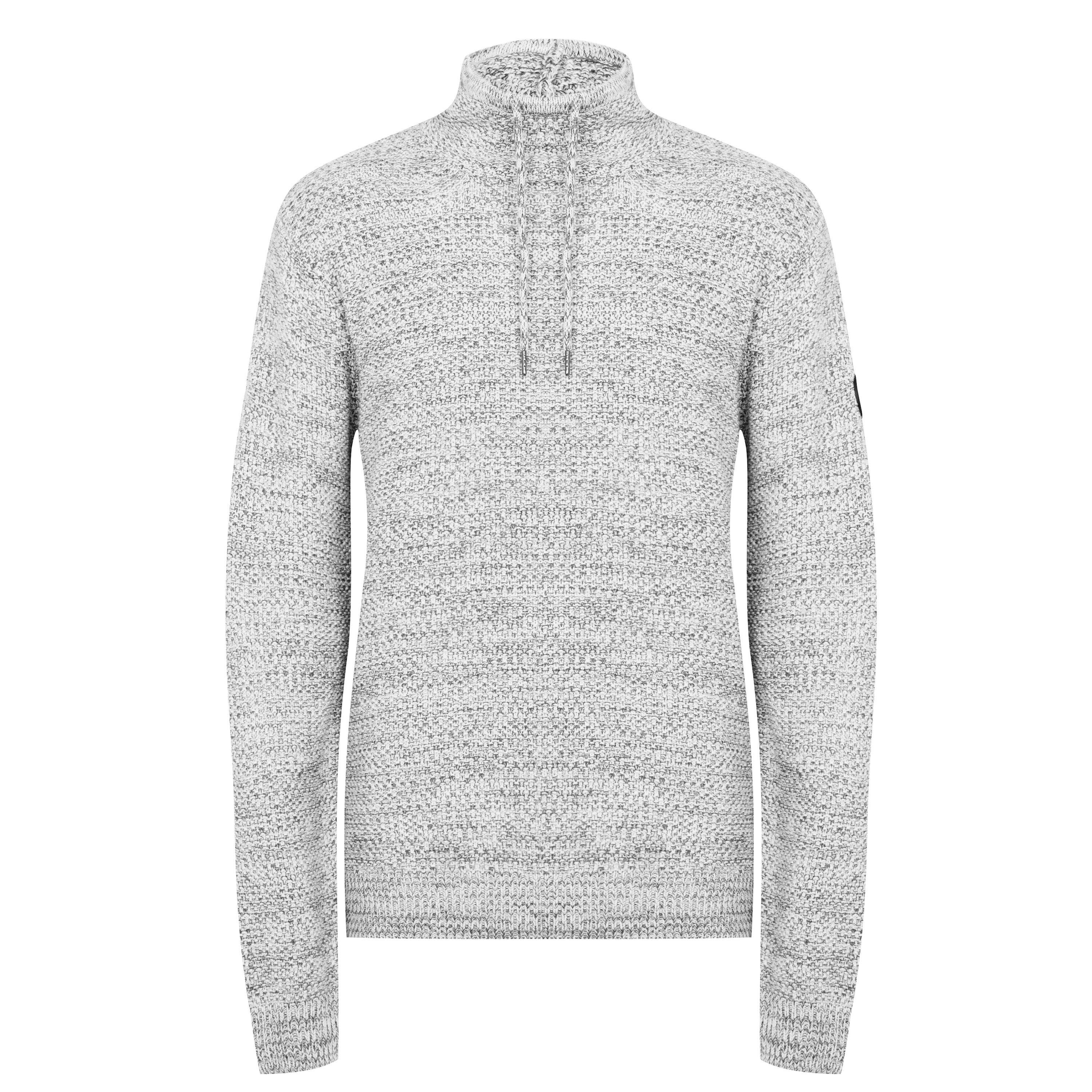 Firetrap Men's Enhanced Cowl Neck Jumper - Grey Marl - M