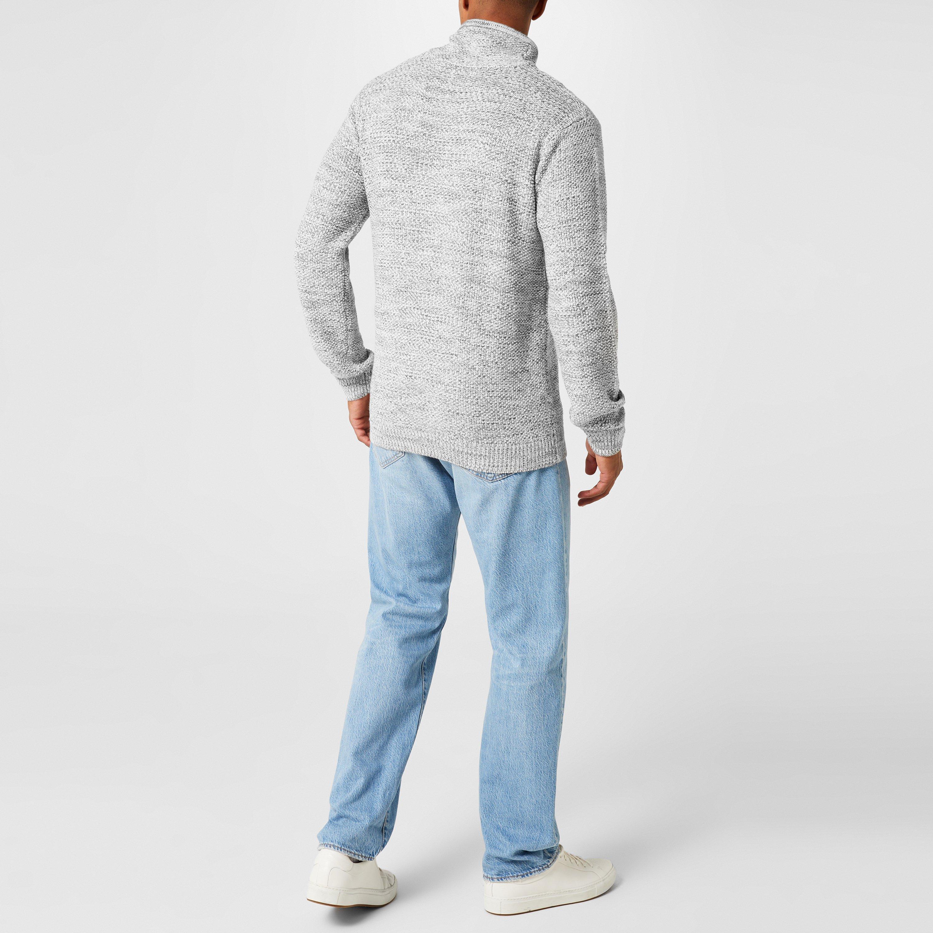 Grey Marl - Firetrap - Firetrap Cowl Neck Jumper Men - 3