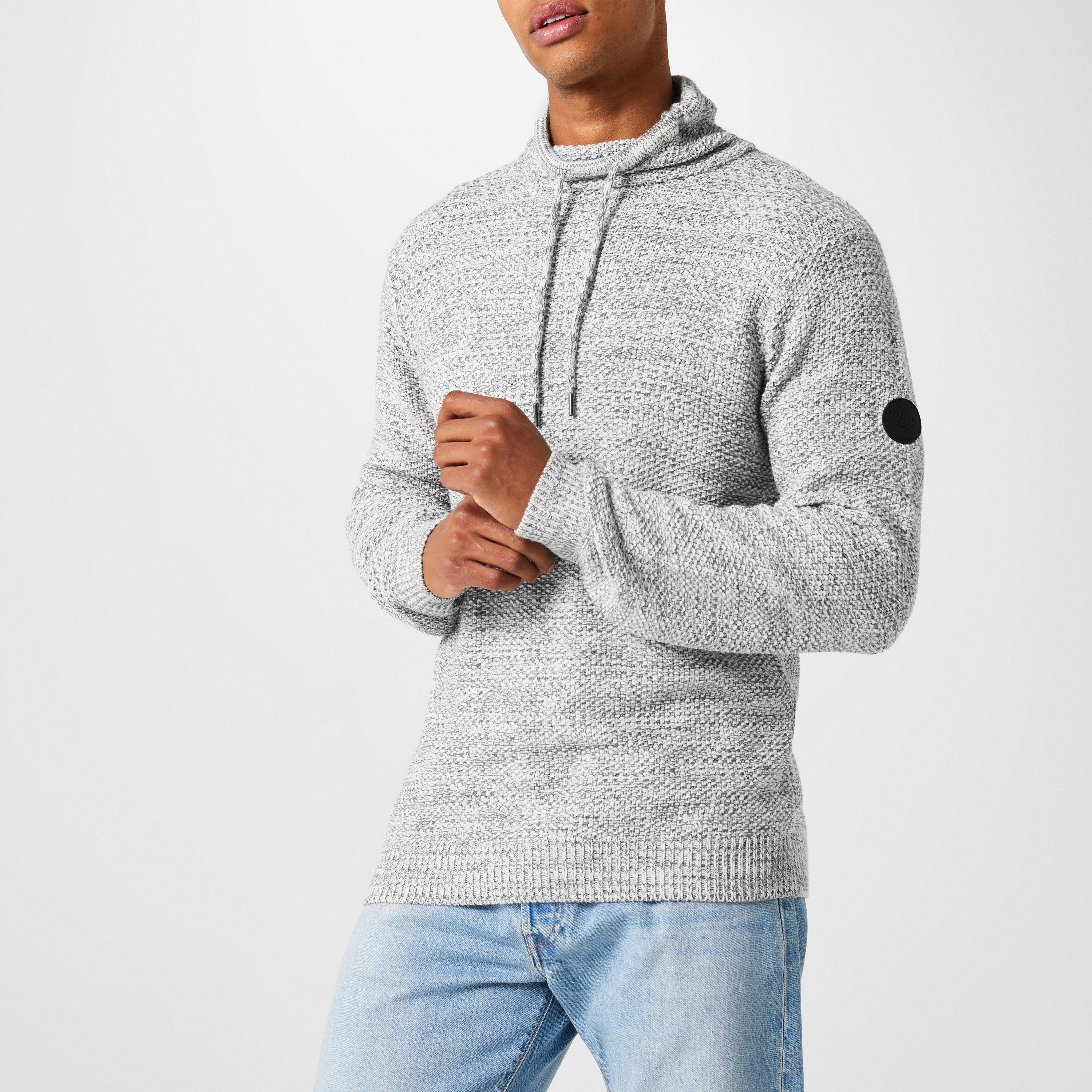 Grey Marl - Firetrap - Firetrap Cowl Neck Jumper Men - 4