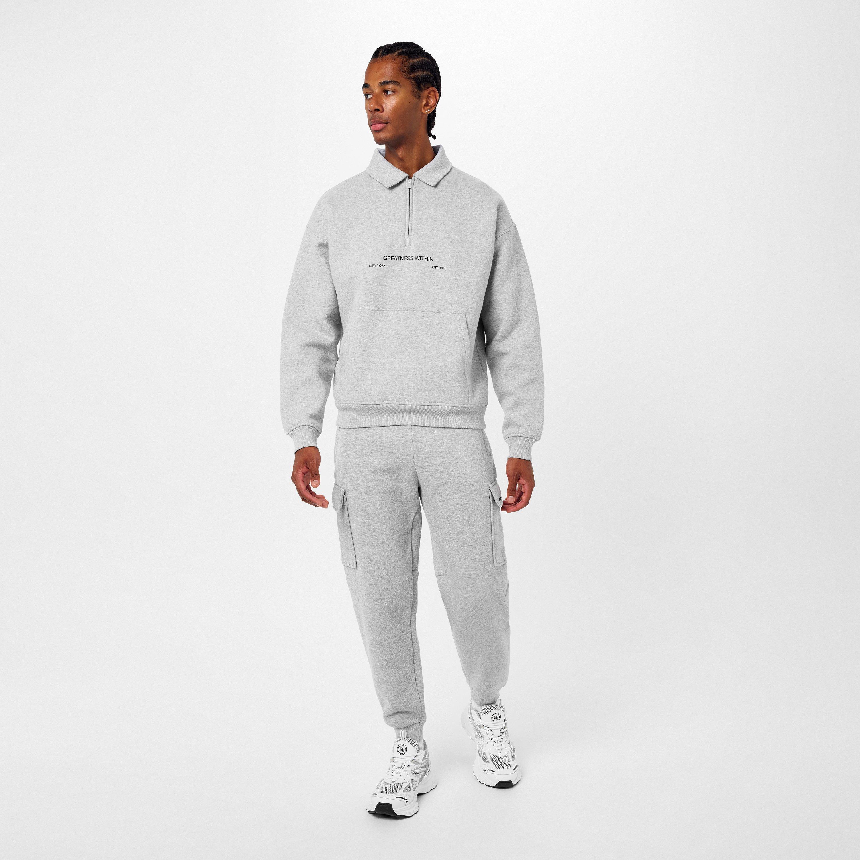 Grey Marl - Everlast - Boxing Club Zip Sweatshirt - 4