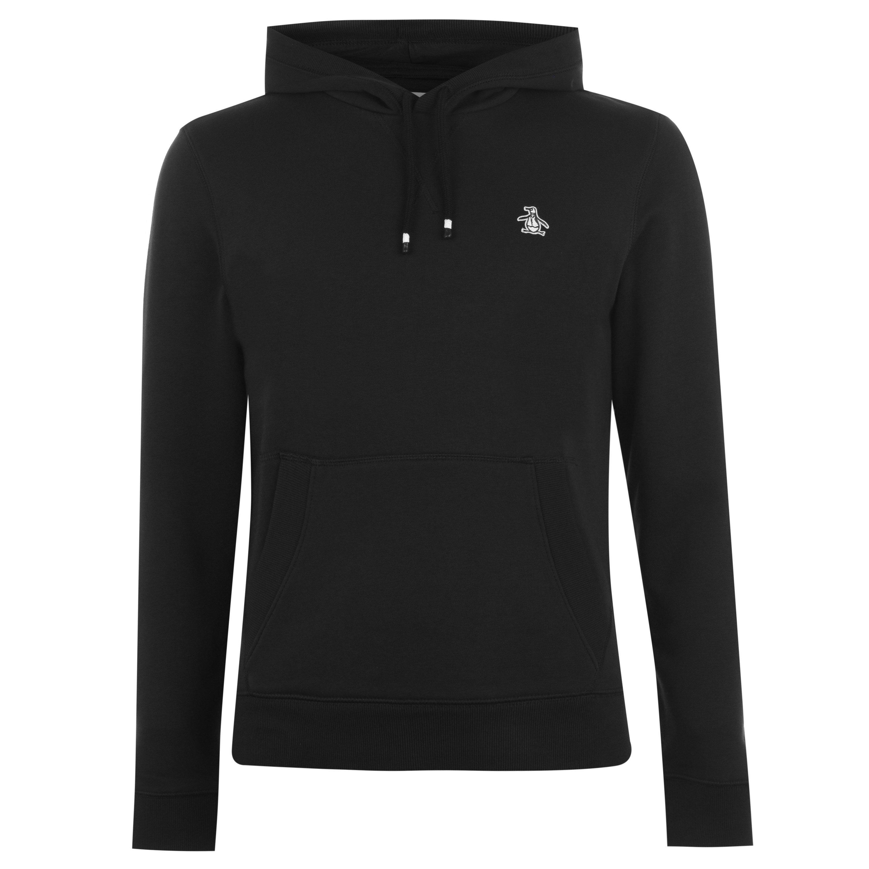 Original Penguin Men's Fleece Popover Hoodie - Black 010 - Small