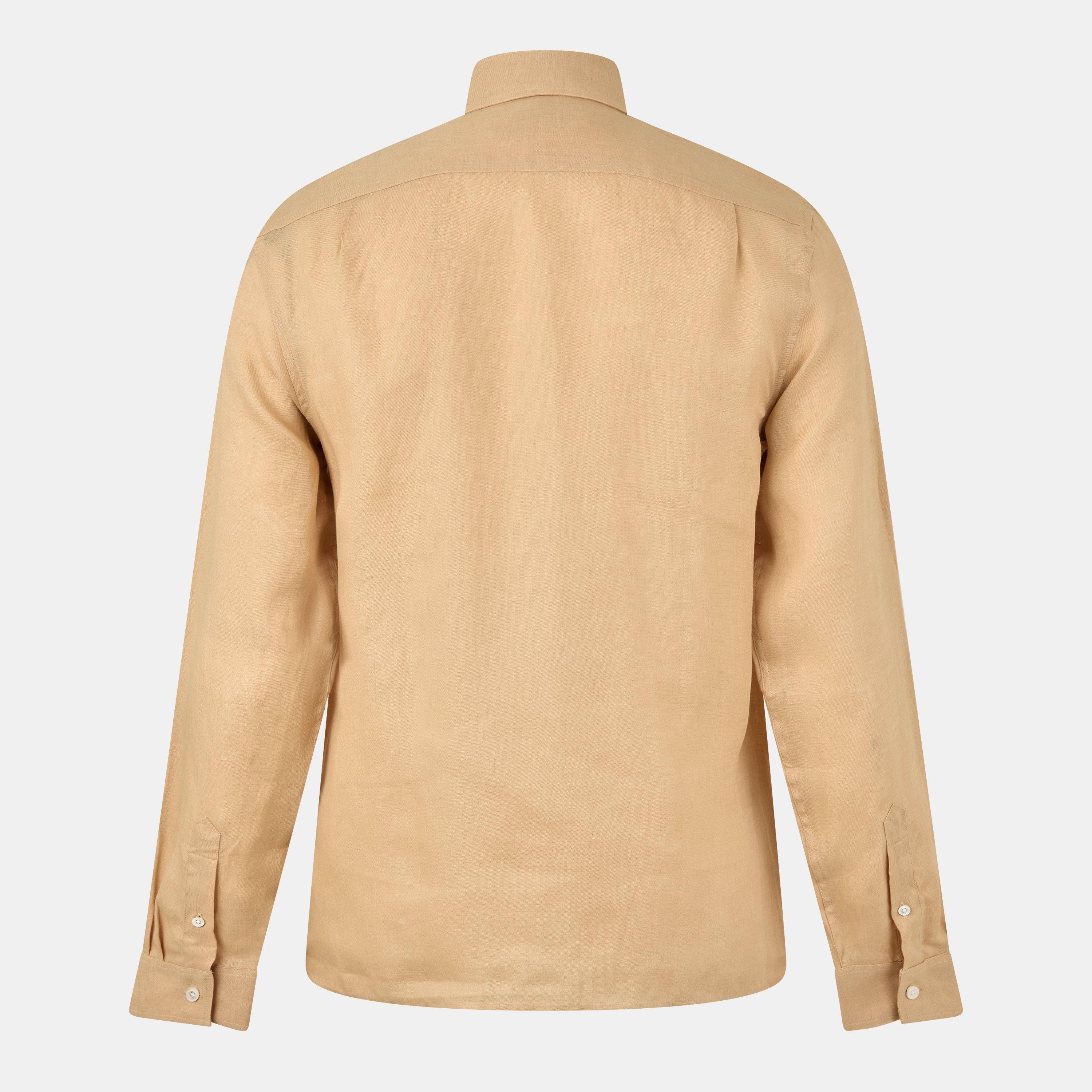 Beige - Lacoste - Men's Long-Sleeve Plain Shirt - 2