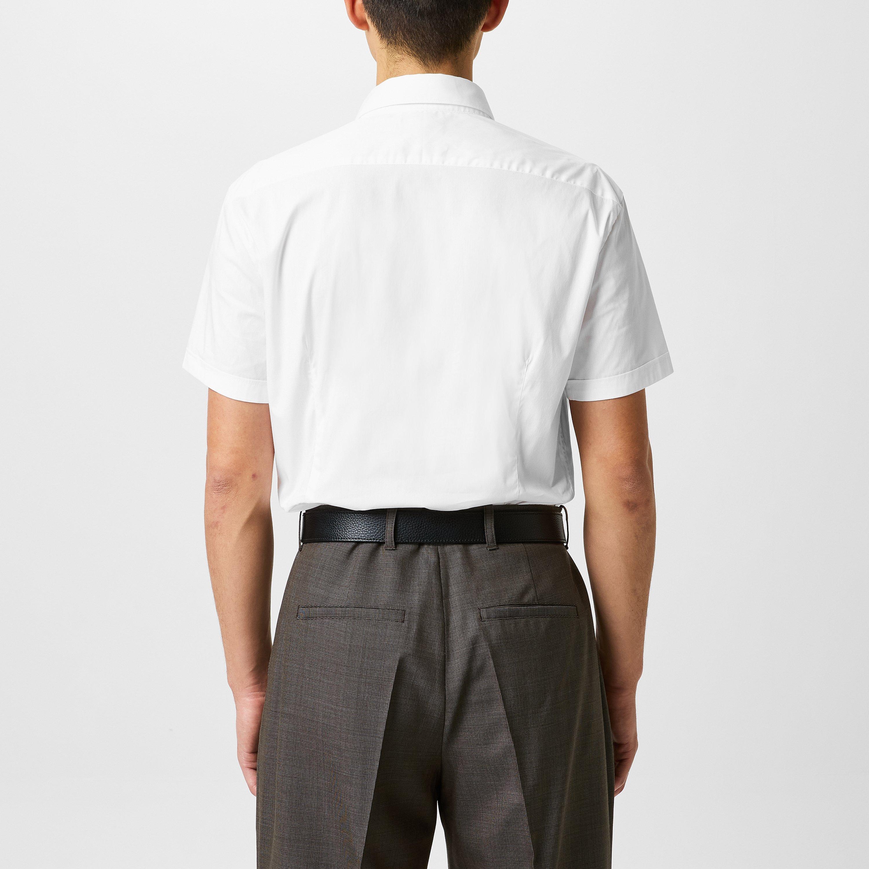 White 0100 - Emporio Armani - Men's Short Sleeve Patterned Shirt - 3