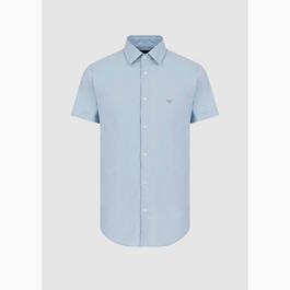 Emporio Armani Stretch Short Sleeve Logo Shirt