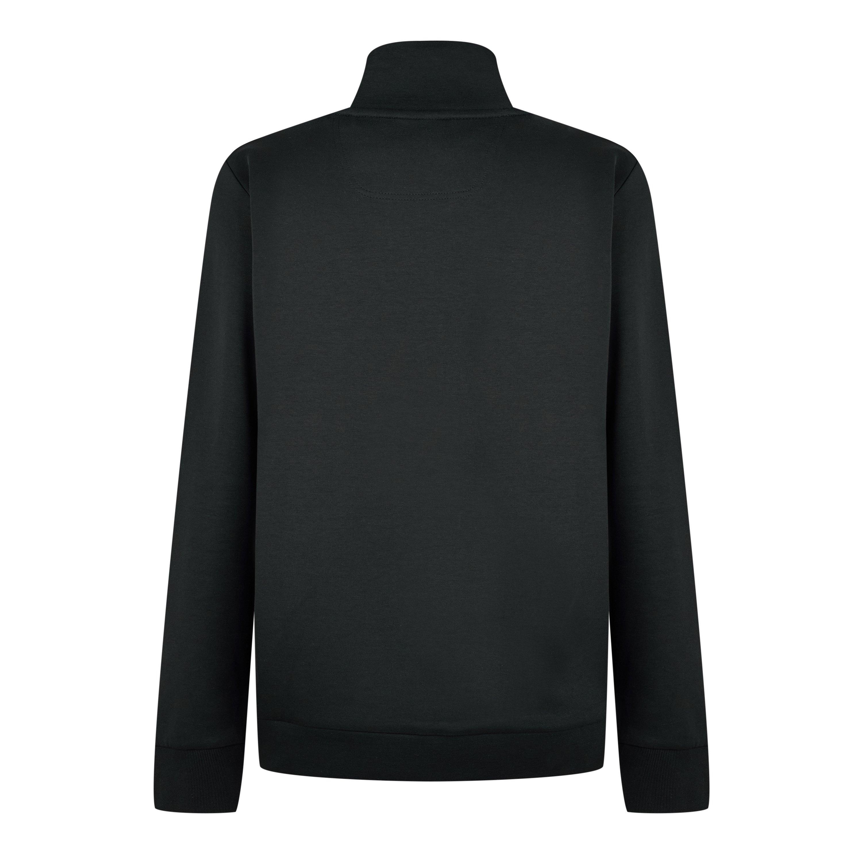 Black 001 - Boss - Men's Skaz Full-Zip Fleece Hoodie, High Neck Design - 8