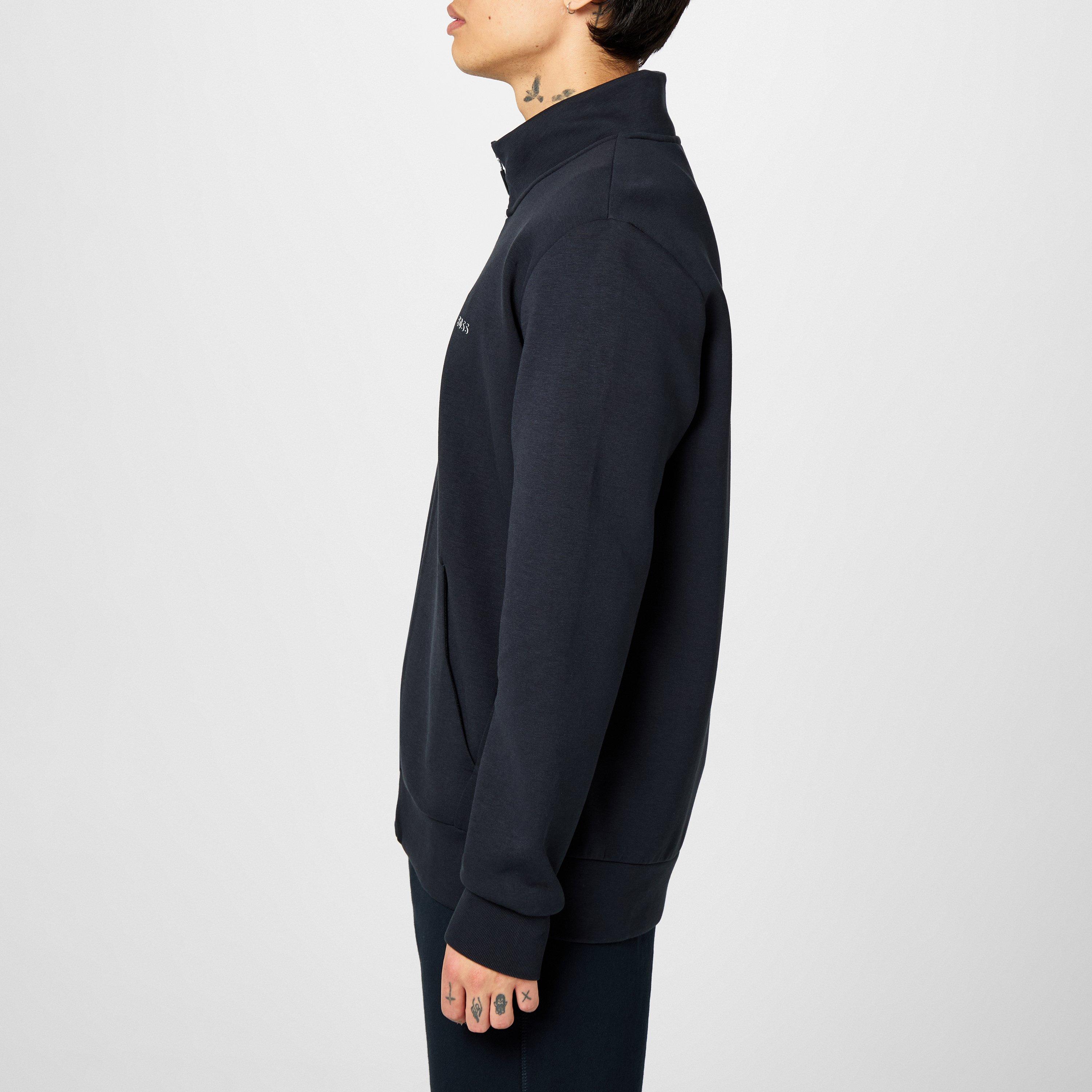 Navy 402 - Boss - Men's Skaz Full-Zip Fleece Hoodie, High Neck Design - 5