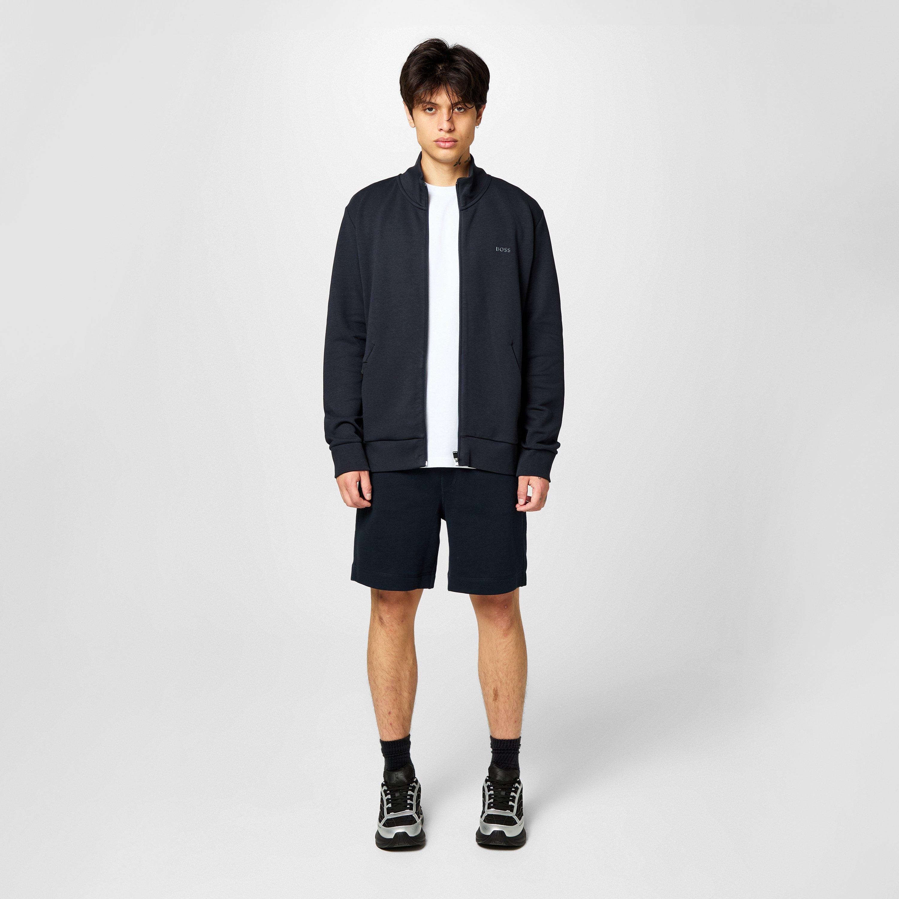 Navy 402 - Boss - Men's Skaz Full-Zip Fleece Hoodie, High Neck Design - 6