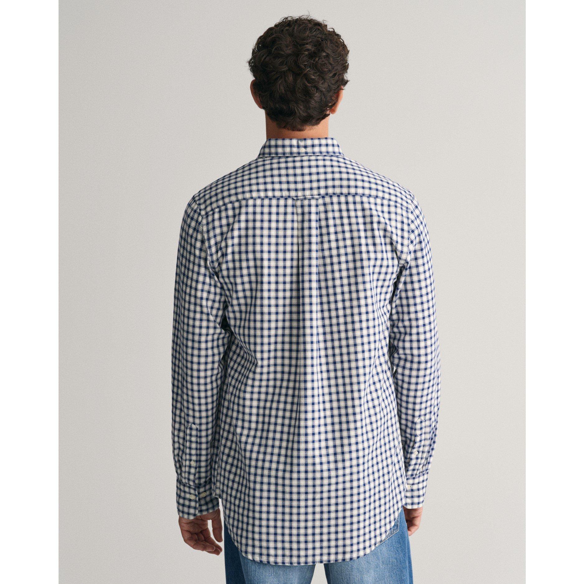 Deep Blue - Gant - Regular Fit Checked Archive Oxford Shirt - 3
