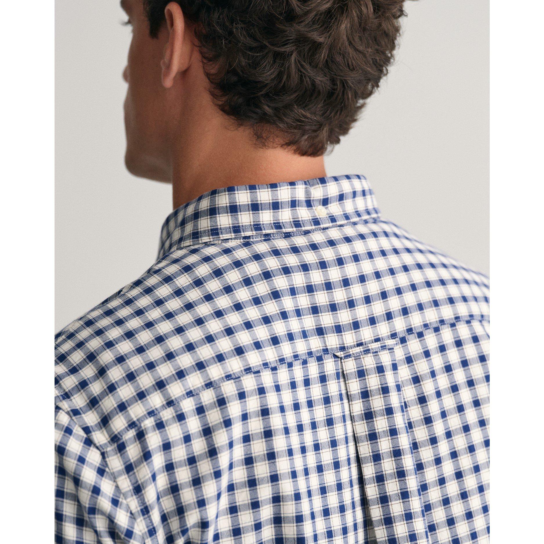 Deep Blue - Gant - Regular Fit Checked Archive Oxford Shirt - 4