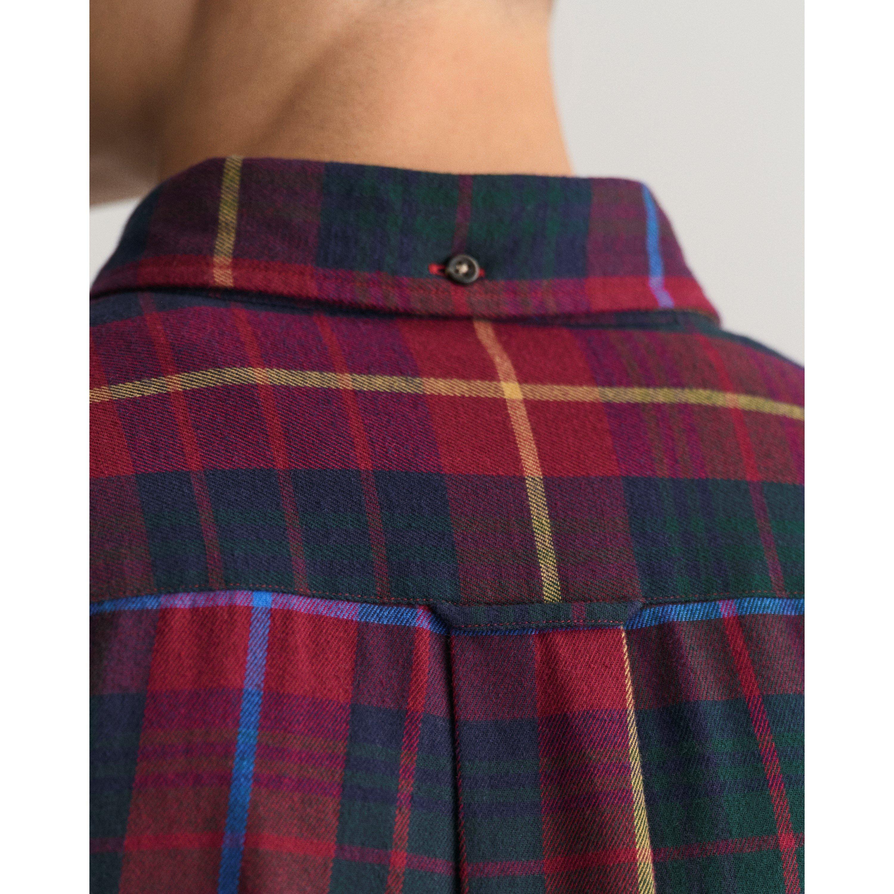 Rode Opgevulde - Gant - Regular Fit Plaid Flannel Checked Shirt - 4