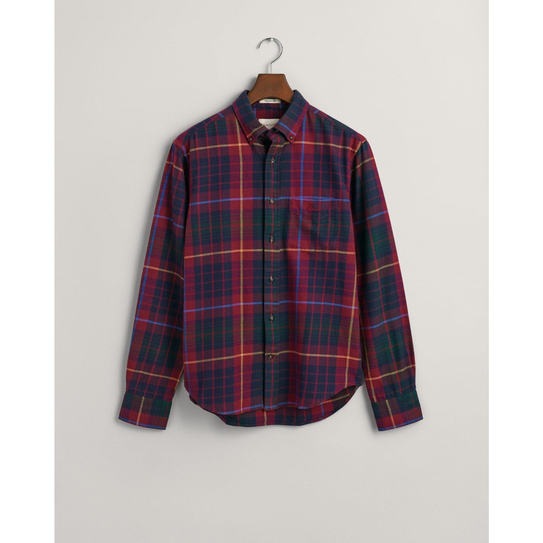 Rode Opgevulde - Gant - Regular Fit Plaid Flannel Checked Shirt - 6