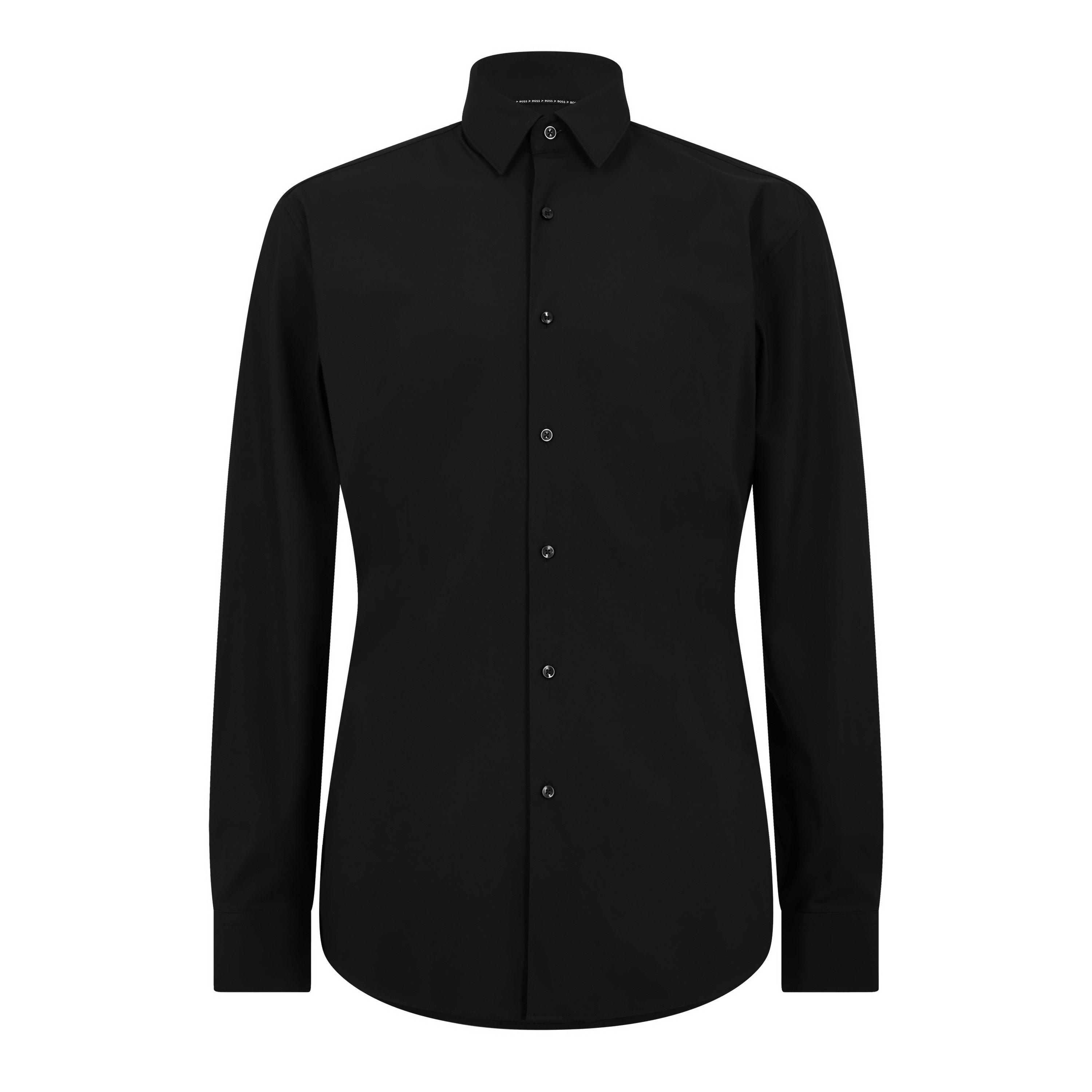 Black - Boss - Men's P-Hank Poplin Long Sleeve Shirt - 1