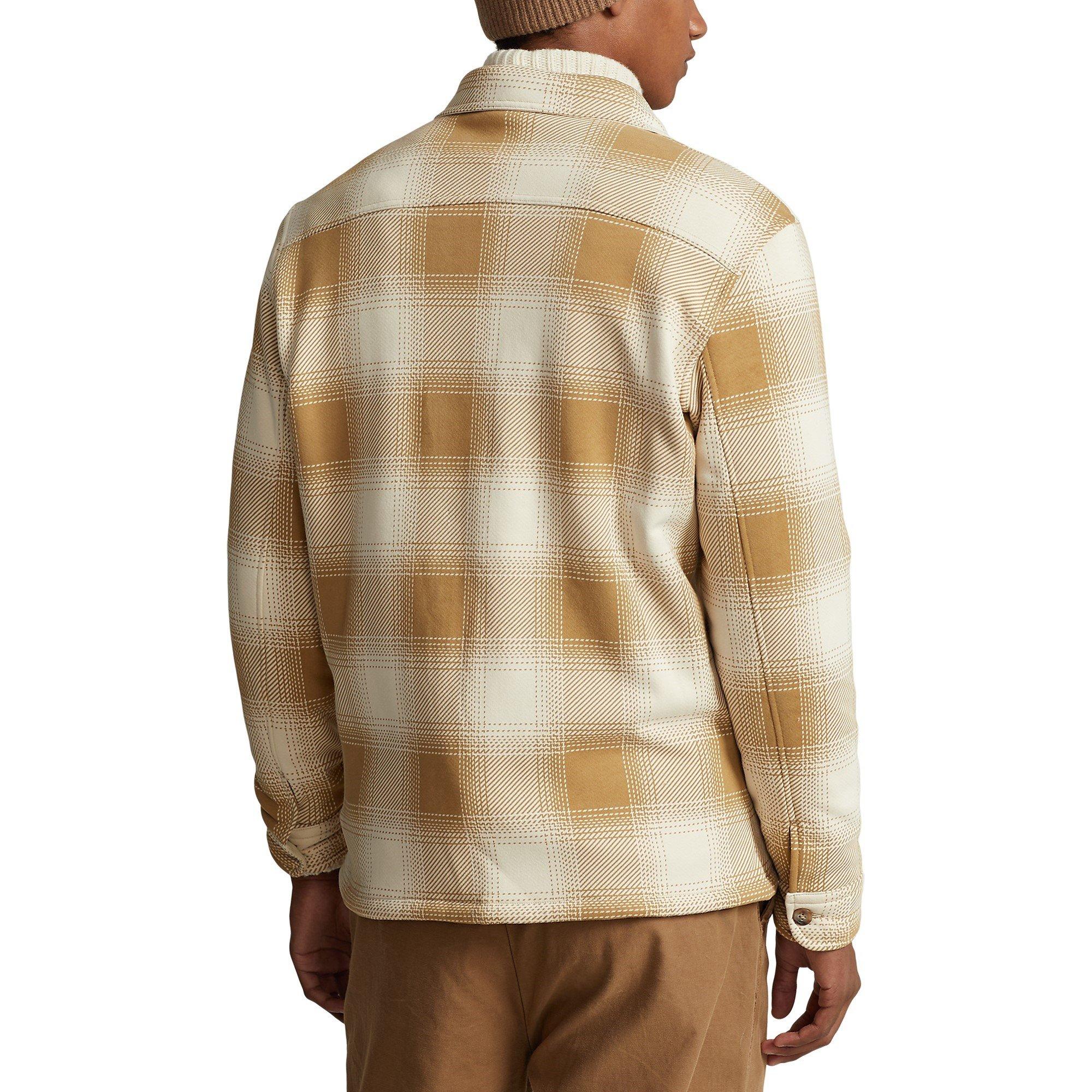 Cream/Tan - Polo Ralph Lauren - Plaid Fleece Shirt Jacket - 3