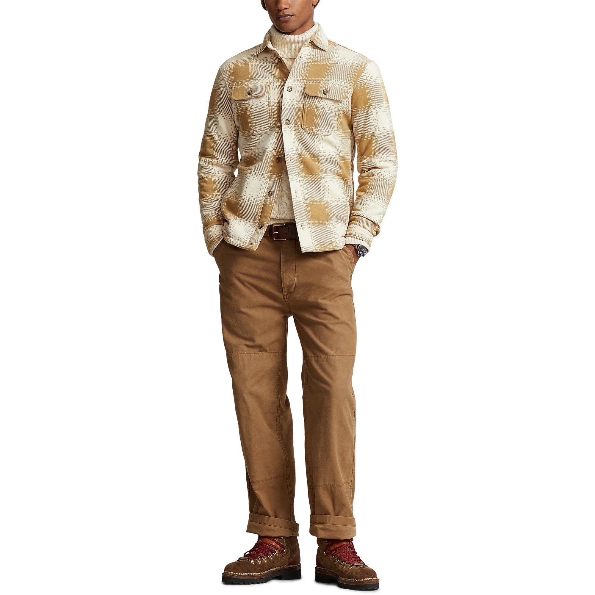 Cream/Tan - Polo Ralph Lauren - Plaid Fleece Shirt Jacket - 4