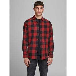 Jack and Jones Jack Gingham Long Sleeve Shirt Mens