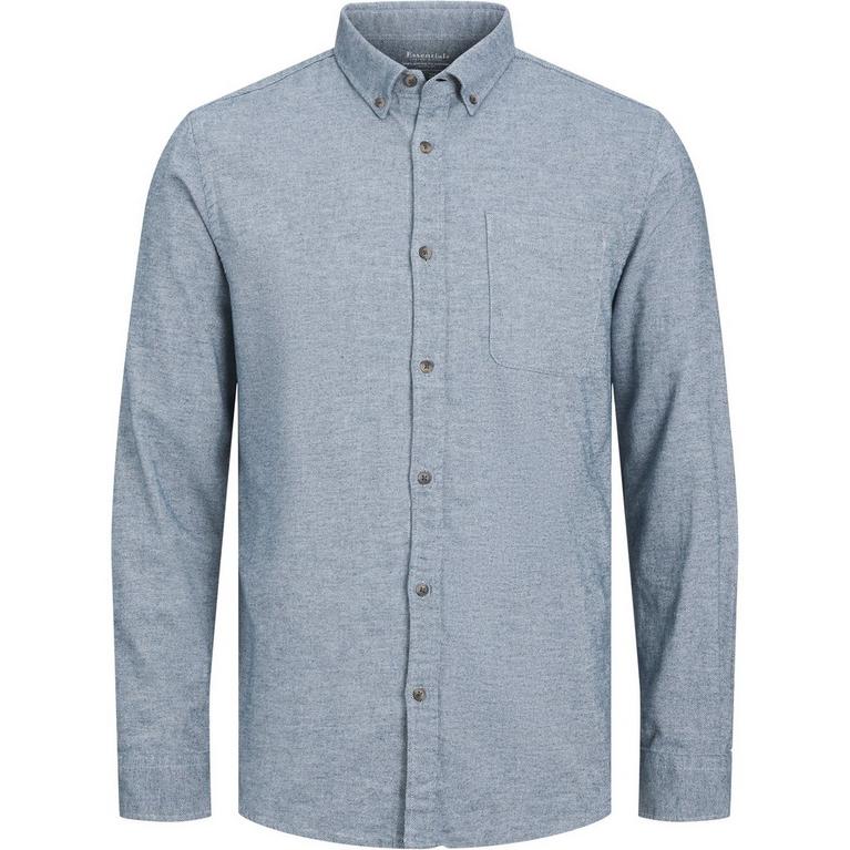 Denim délavé - velvet-effect short-sleeved T-shirt Viola - Jack Casual Melange Shirt - 4