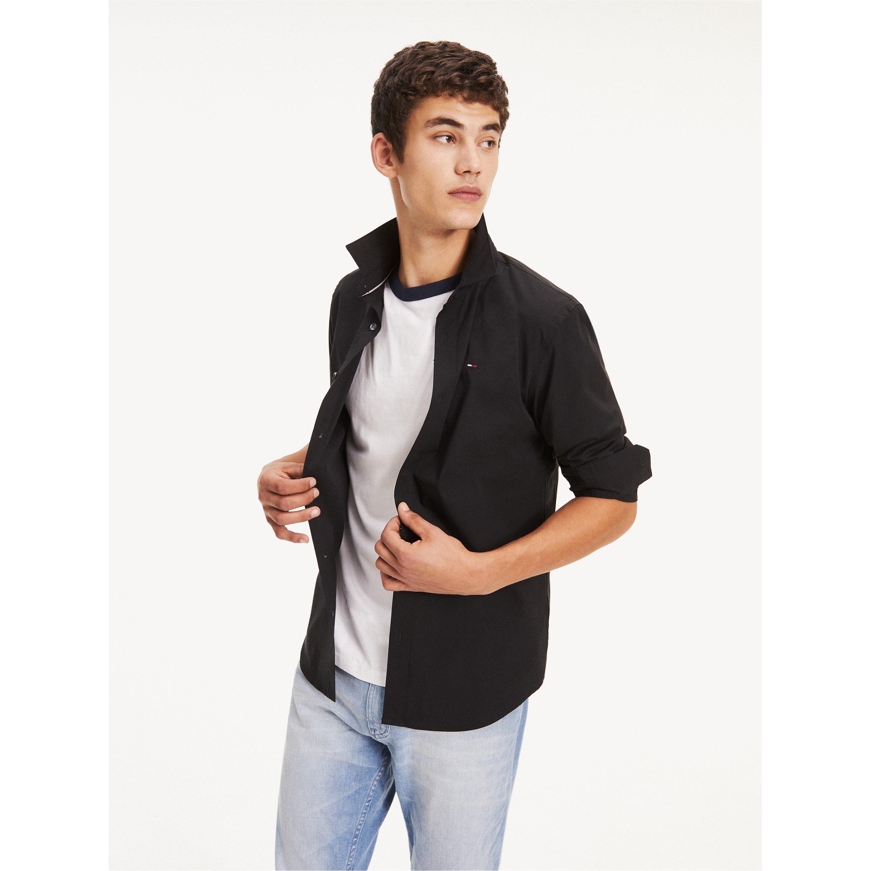 Crna - Tommy Jeans - Original Stretch Shirt - 2