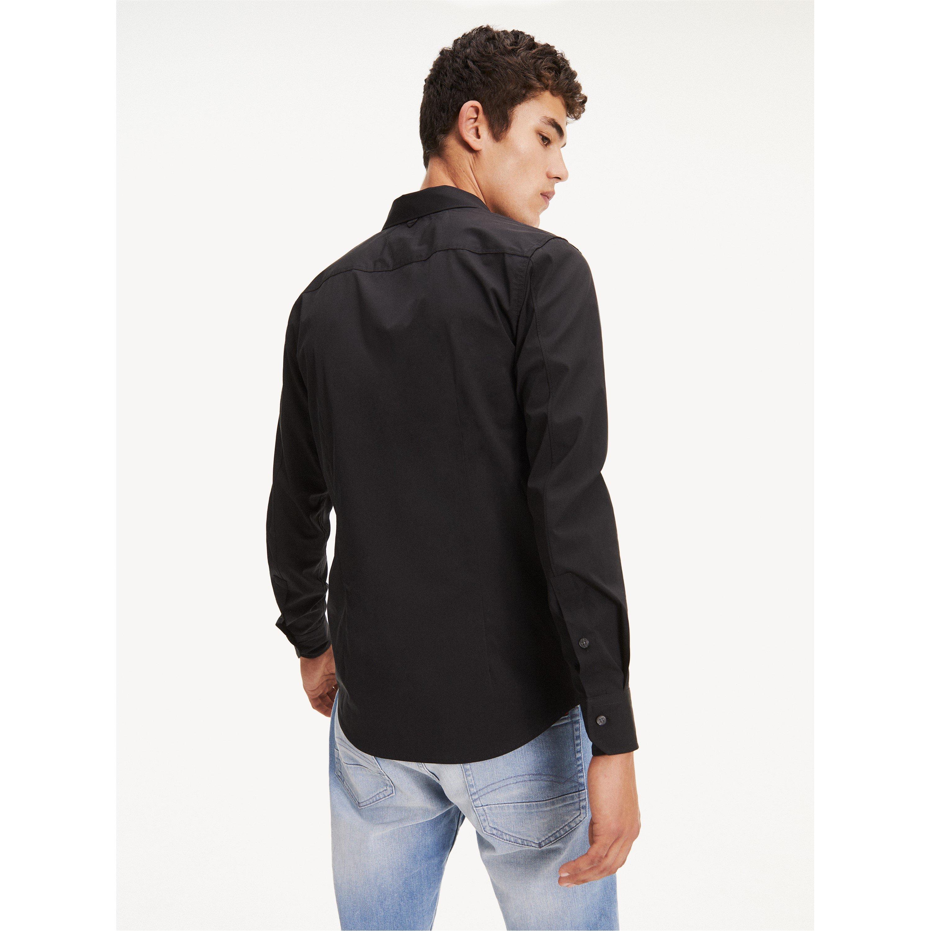 Crna - Tommy Jeans - Original Stretch Shirt - 3