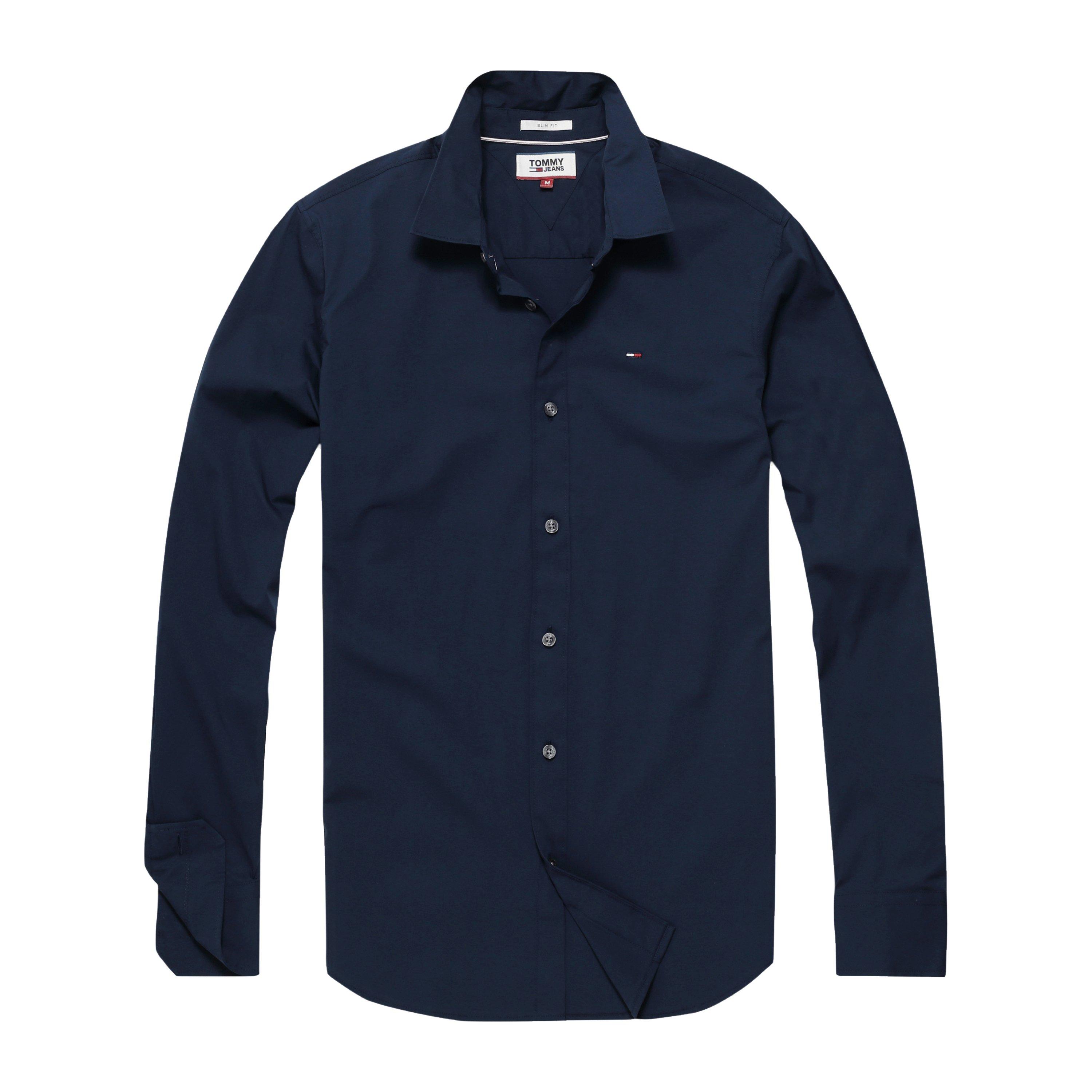 Tommy Jeans Men's Original Stretch Shirt - Navy - L