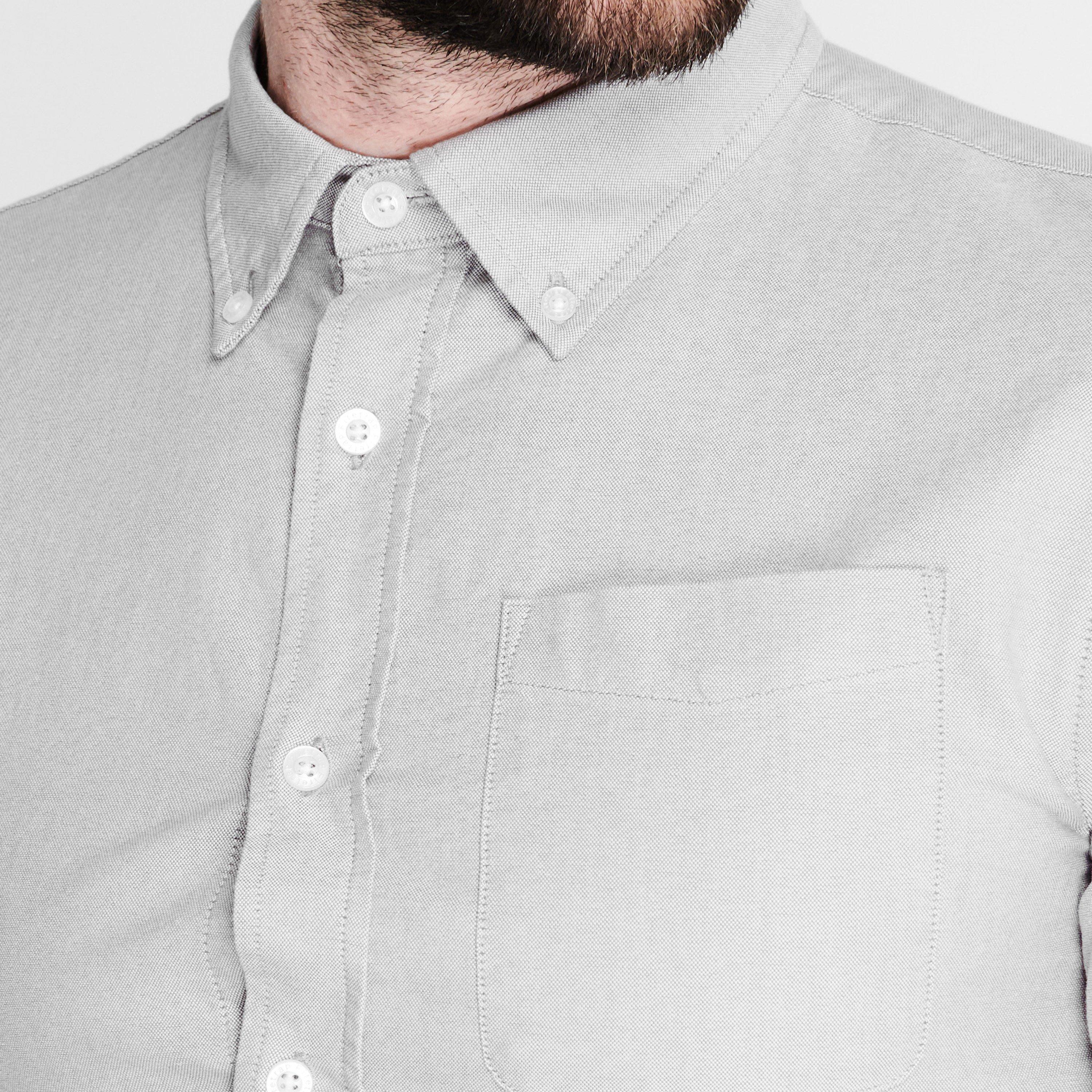 Grey - Firetrap - Basic Oxford Shirt Mens - 4