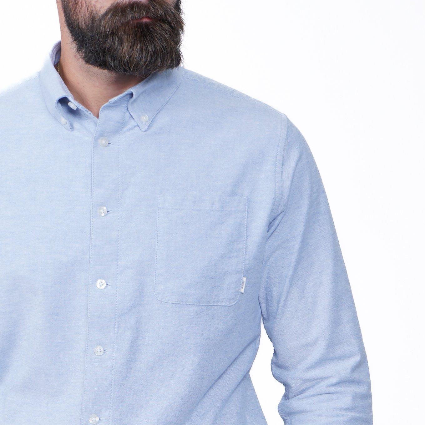 Blue - Firetrap - Basic Oxford Shirt Mens - 4