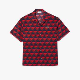 Lacoste Short Sleeved Monogram Print Shirt