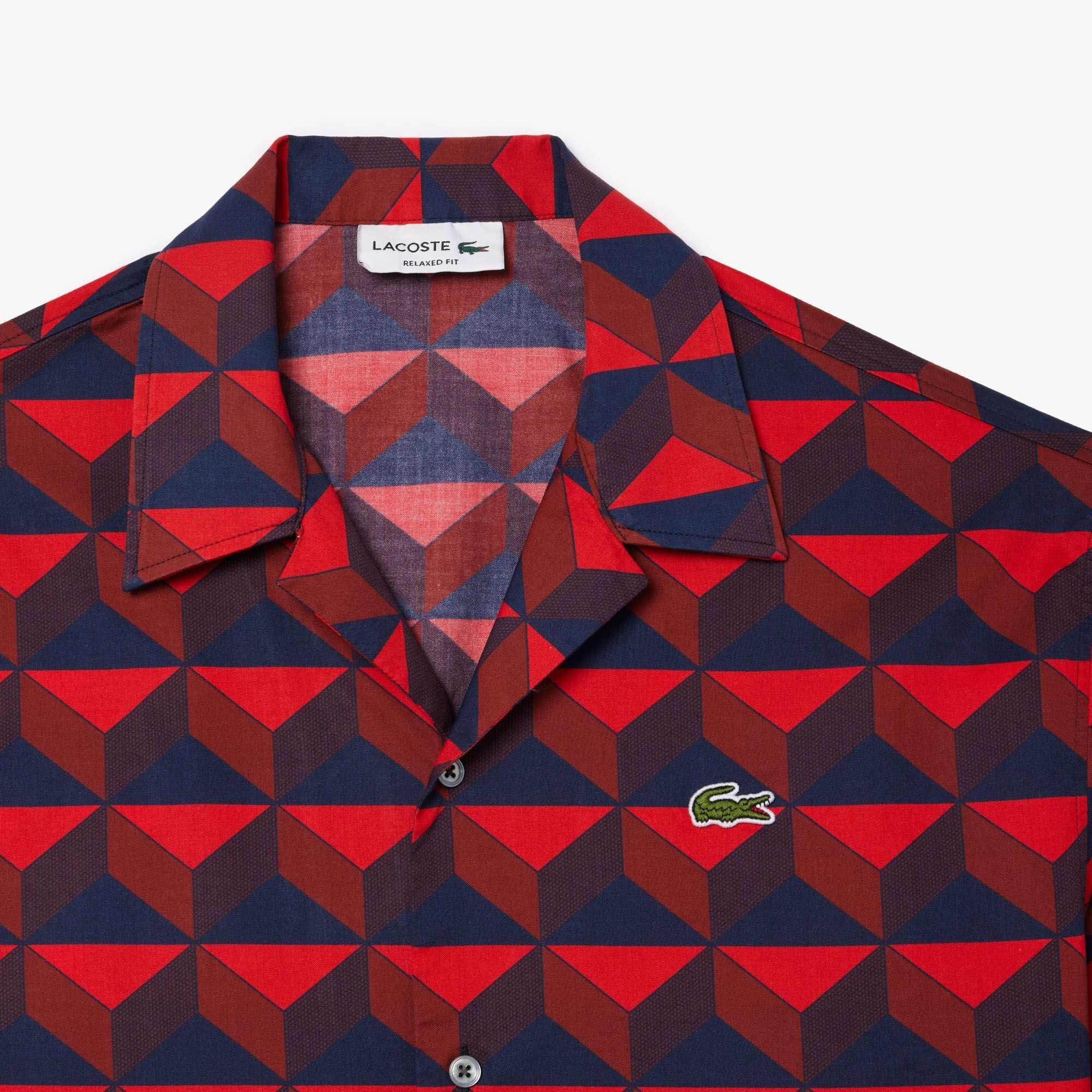 Red IKL - Lacoste - Short Sleeved Monogram Print Shirt - 2