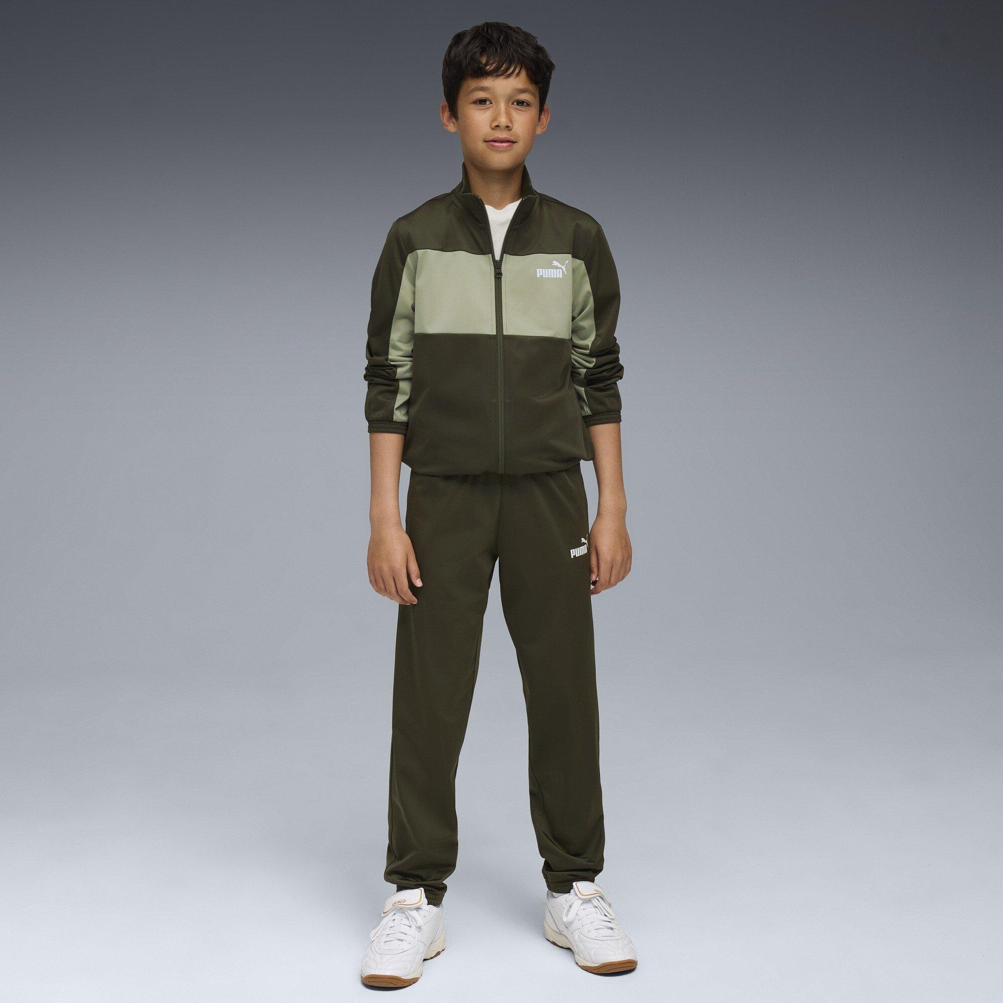 Dark Olive - Puma - Unisex Kids' Colorblock Tracksuit Top - 3