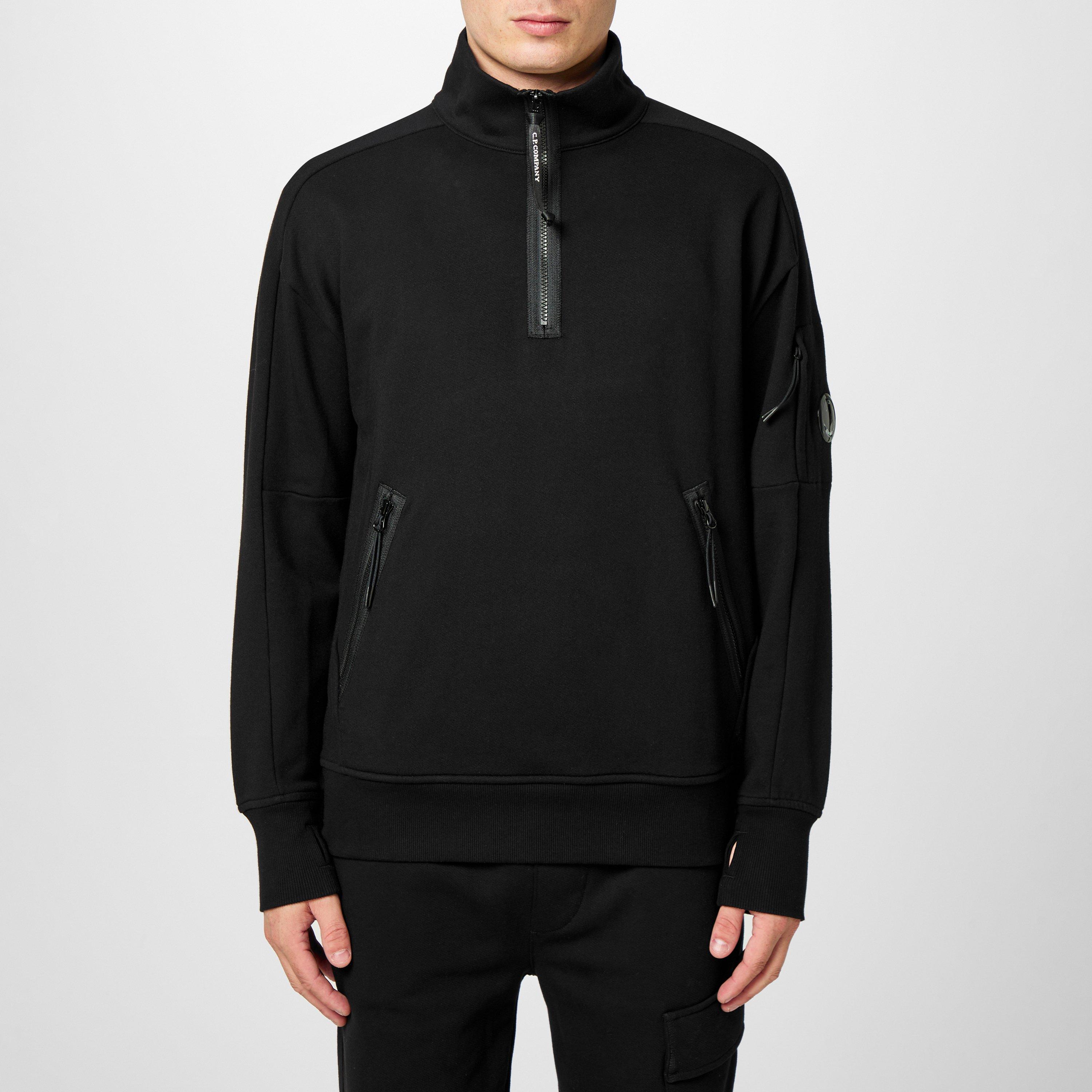Black 999 - CP Company - Men's Lens Quarter-Zip Fleece Top - 3