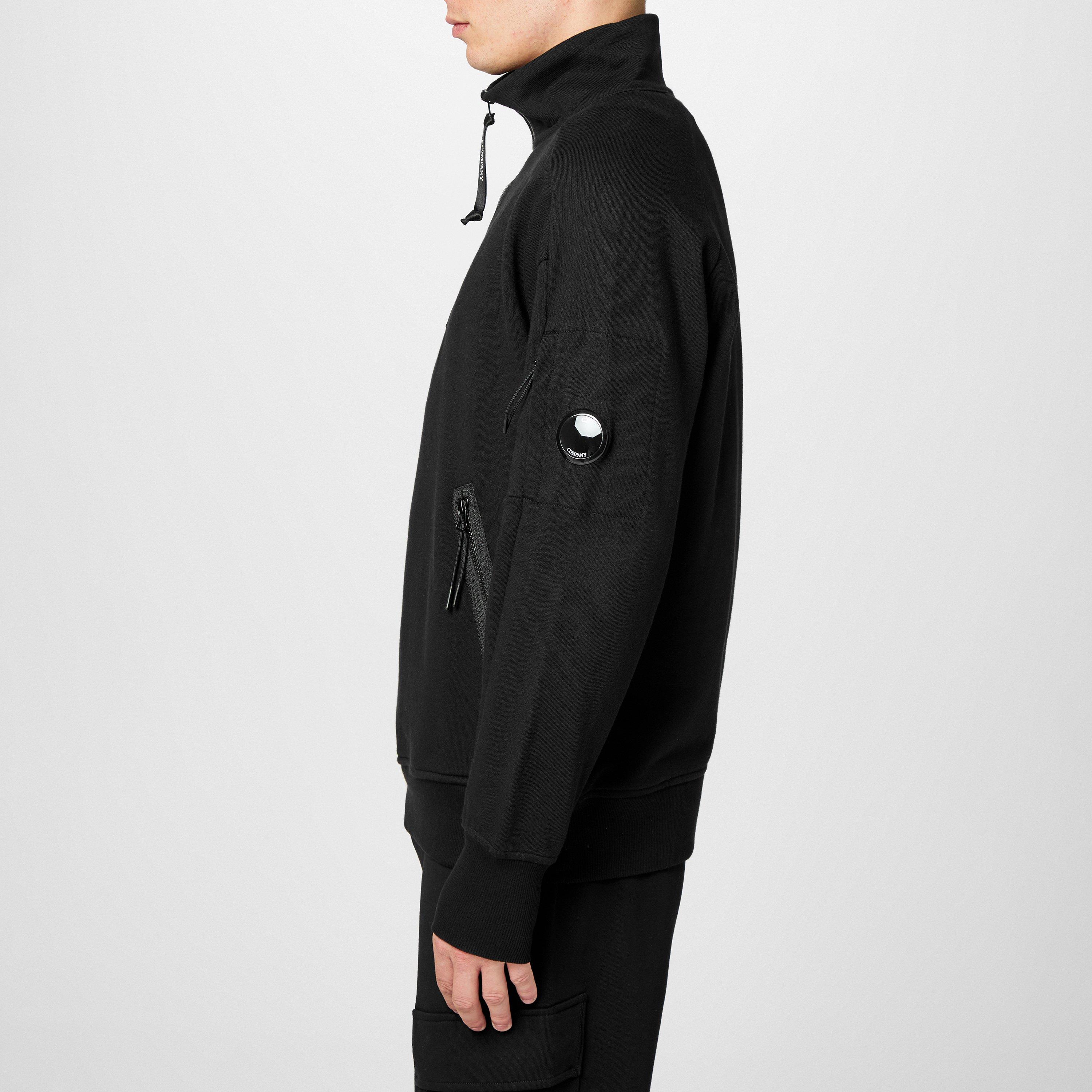 Black 999 - CP Company - Men's Lens Quarter-Zip Fleece Top - 5
