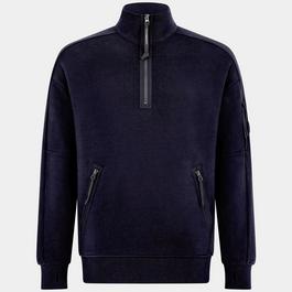 CP Company Lens Arm Quarter Zip Sweatshirt