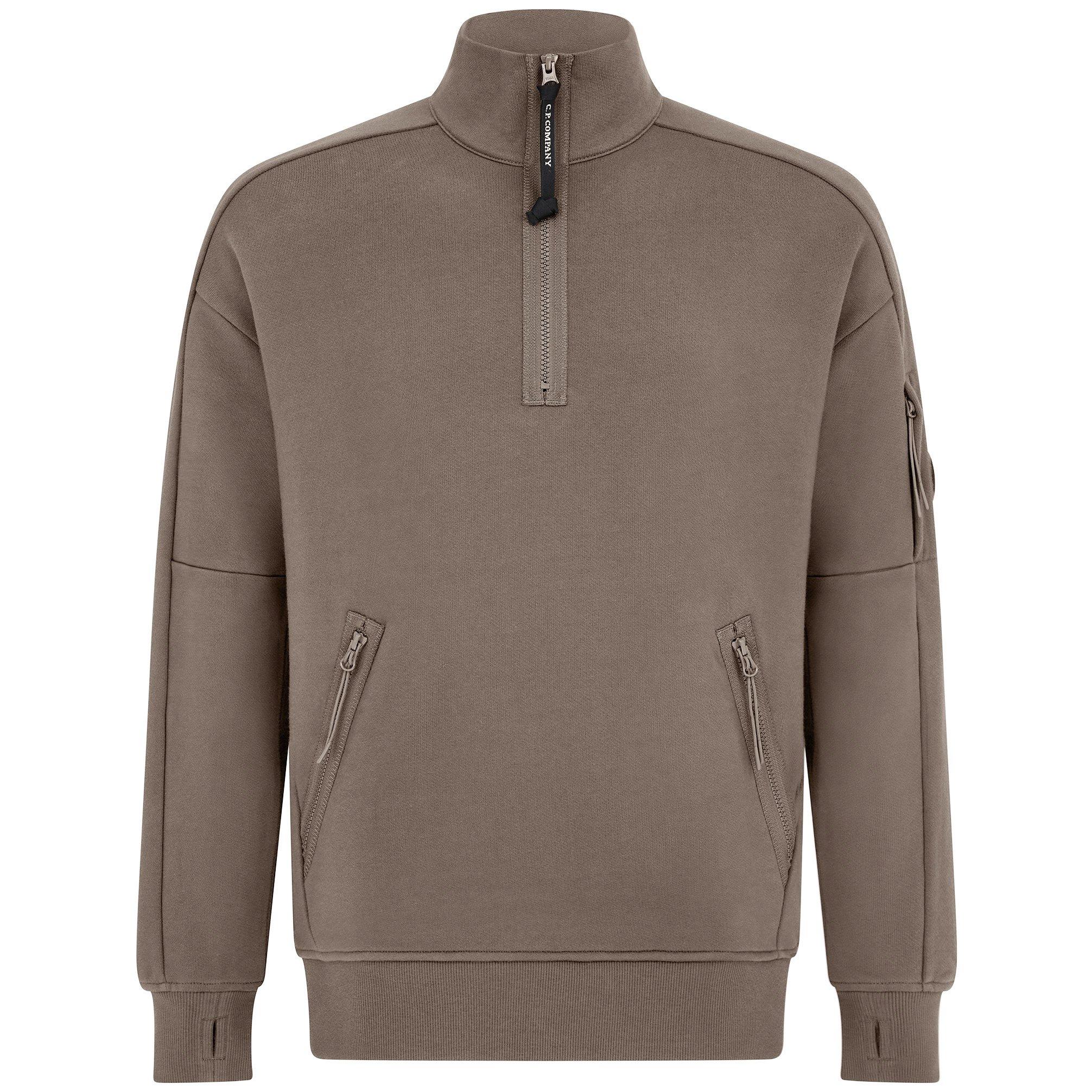 CP Company Men's Lens Quarter-Zip Fleece Top