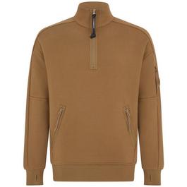 CP Company Lens Arm Quarter Zip Sweatshirt