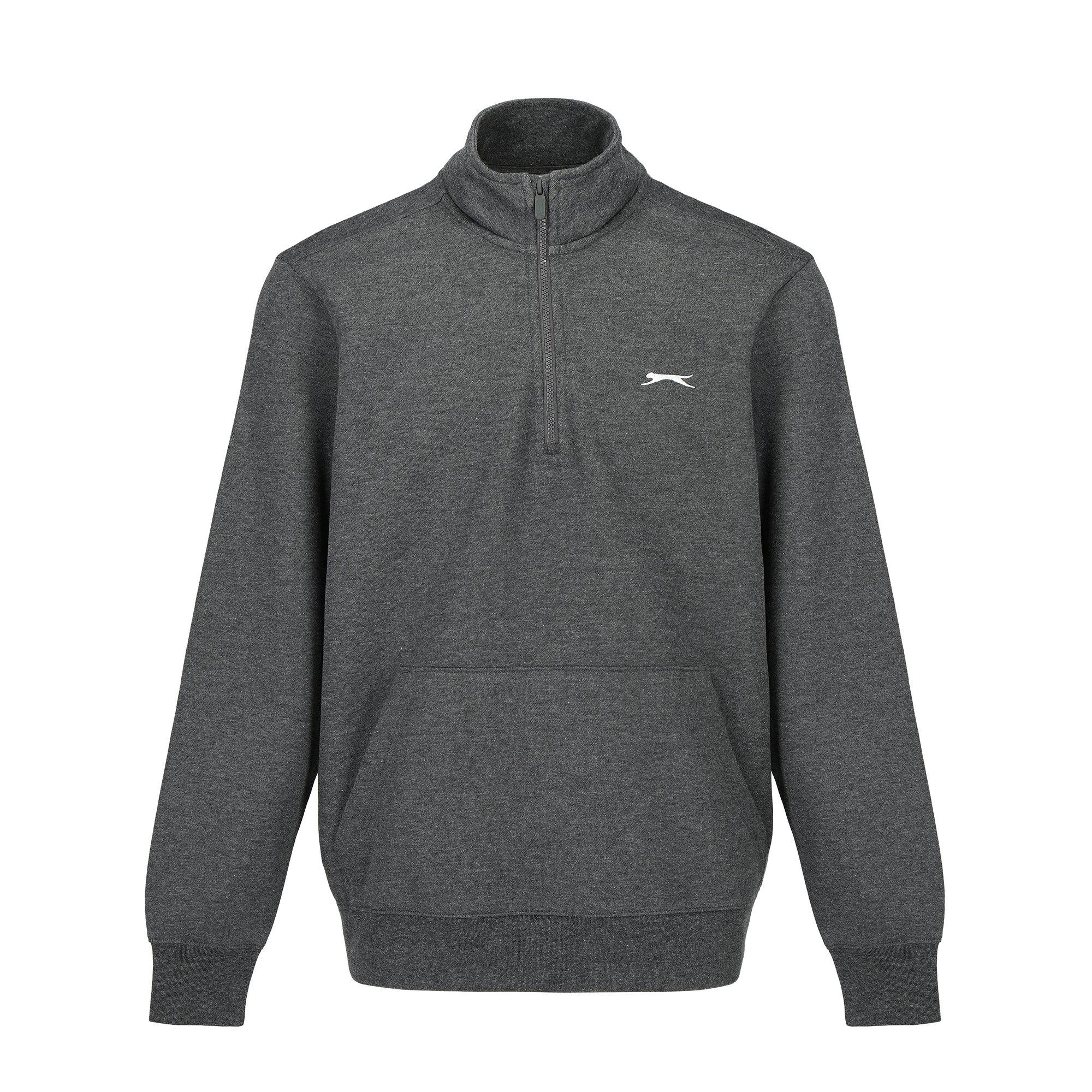 Slazenger Men's Quarter Zip Fleece - Charcoal Marl - 4XL
