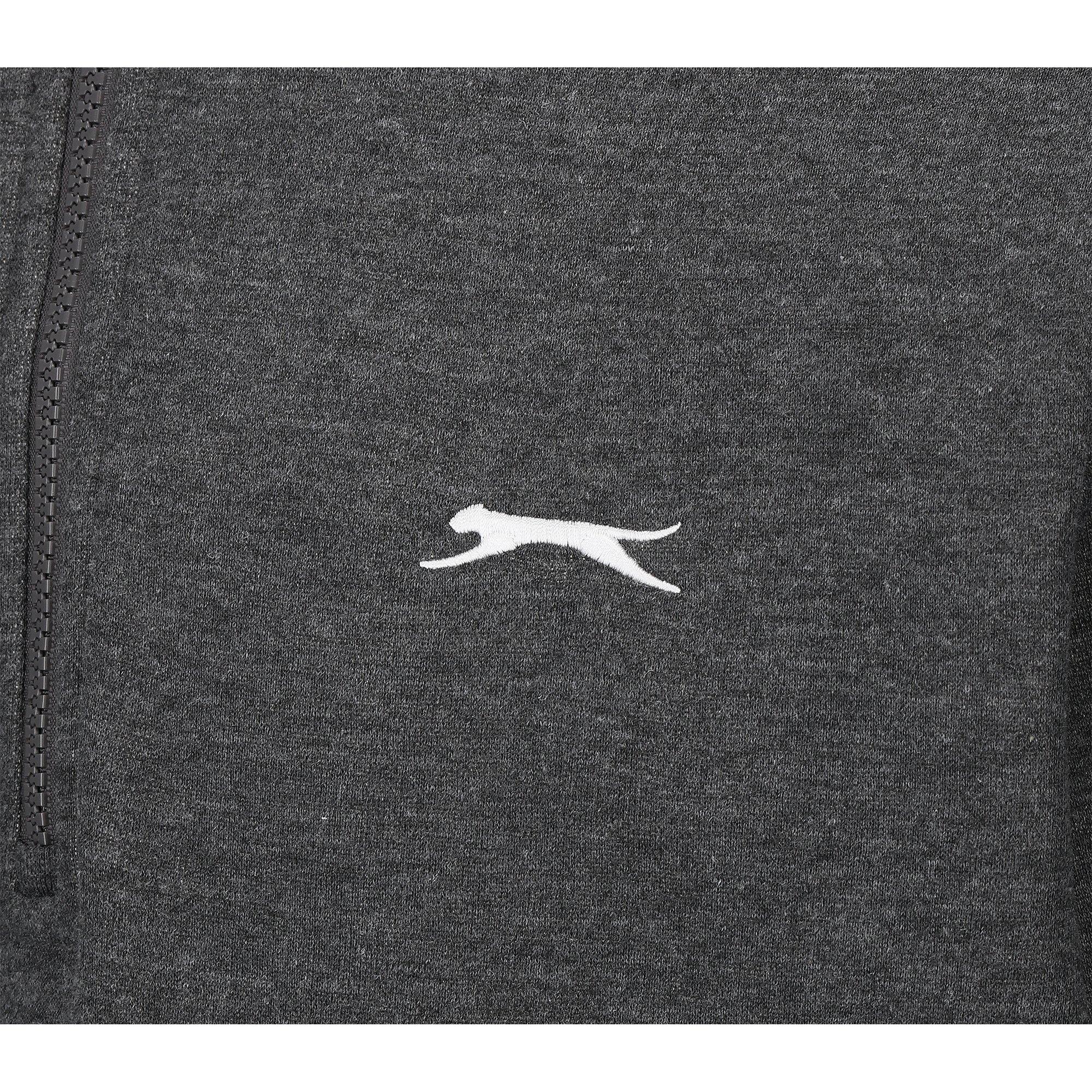 Charcoal Marl - Slazenger - Zip Fleece Mens - 4
