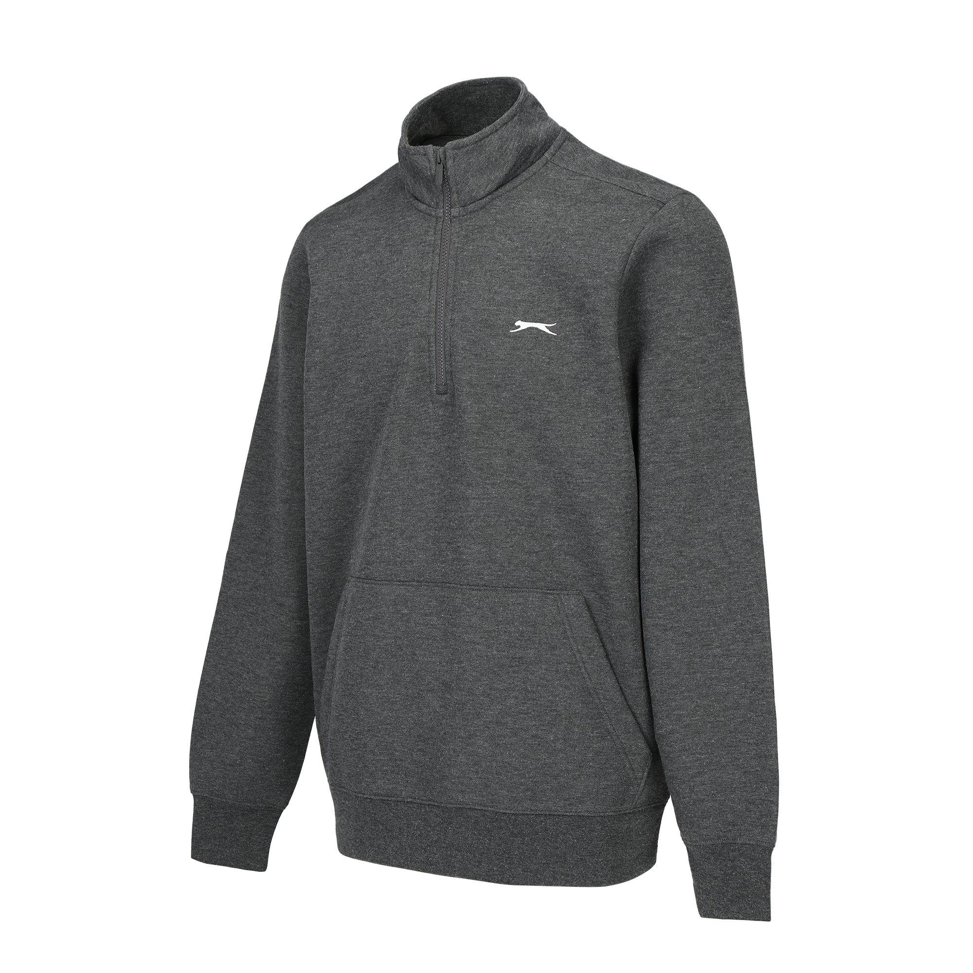 Charcoal Marl - Slazenger - Zip Fleece Mens - 3