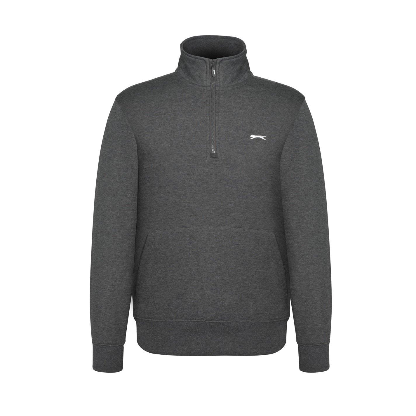 Charcoal Marl - Slazenger - Quarter Zip Fleece Mens - 1