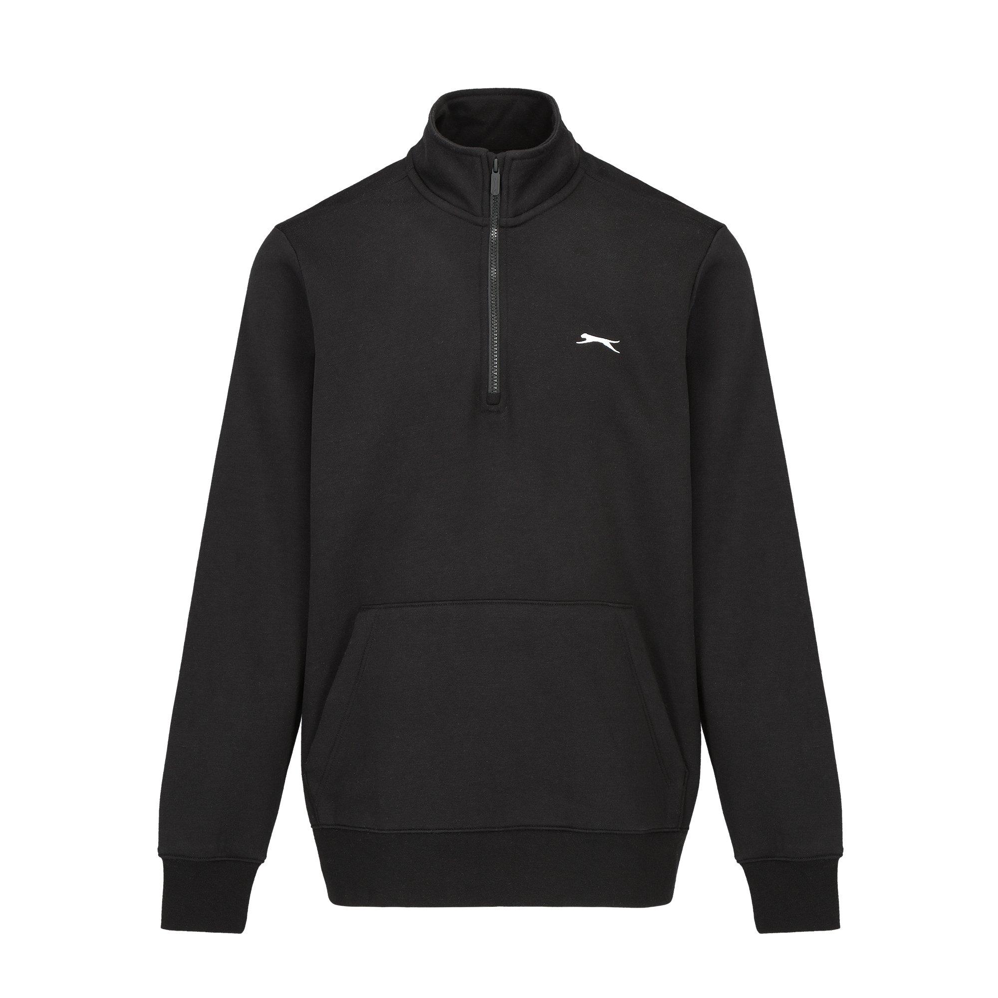 Slazenger Men's Quarter Zip Fleece - Black - 3XL