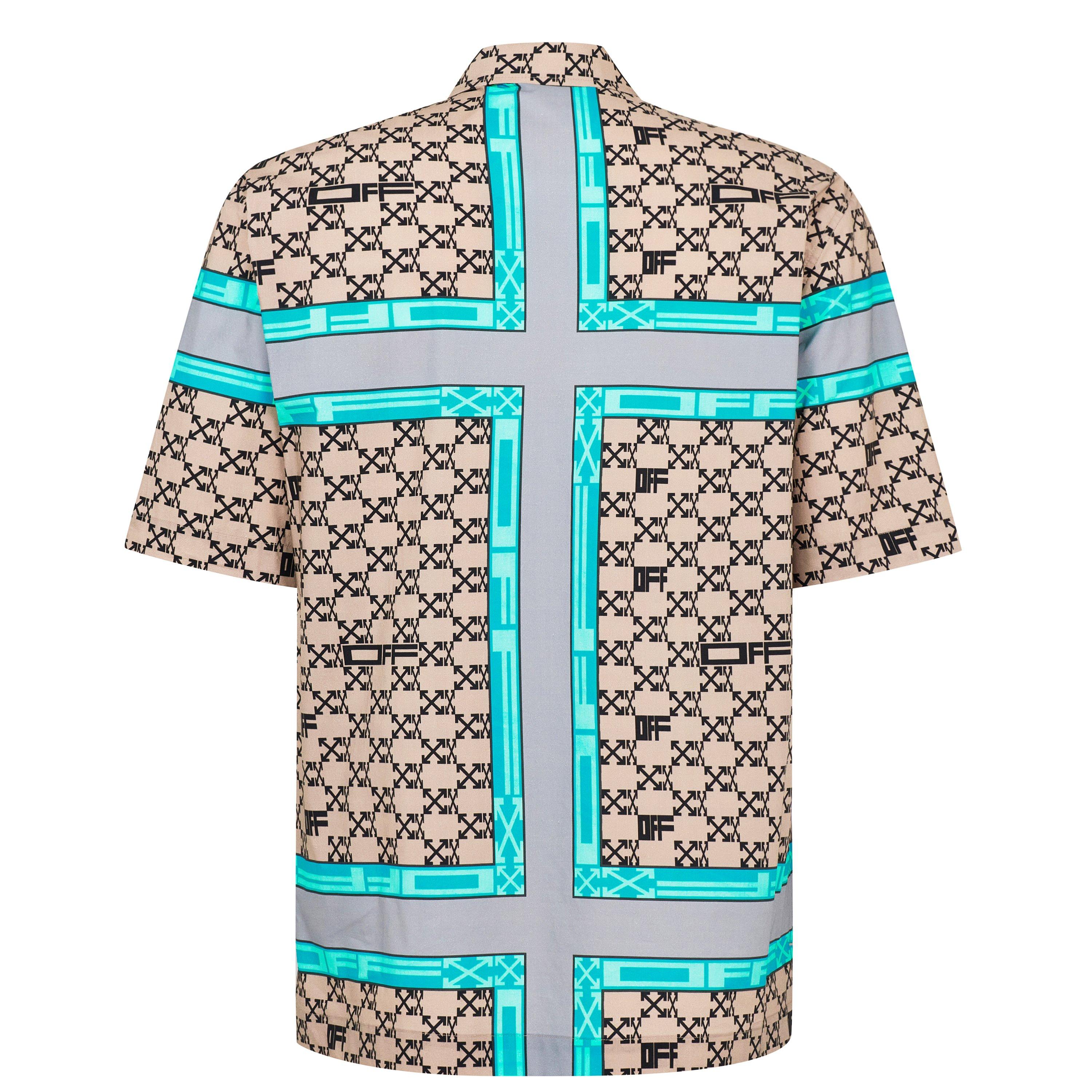 Camel 6210 - Off White - Men's Monogram Stripe Shirt, Signature Pattern - 5