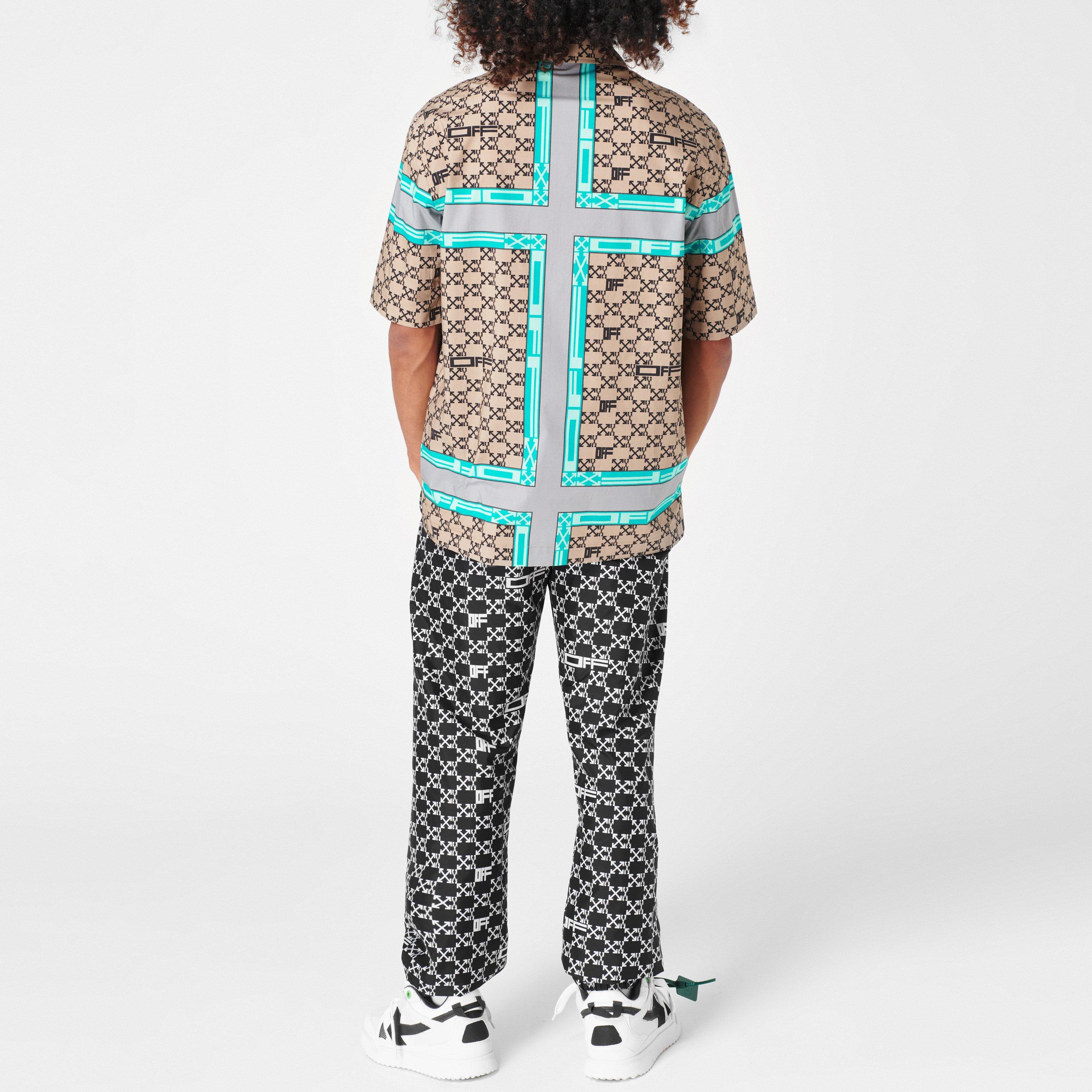 Camel 6210 - Off White - Men's Monogram Stripe Shirt, Signature Pattern - 3