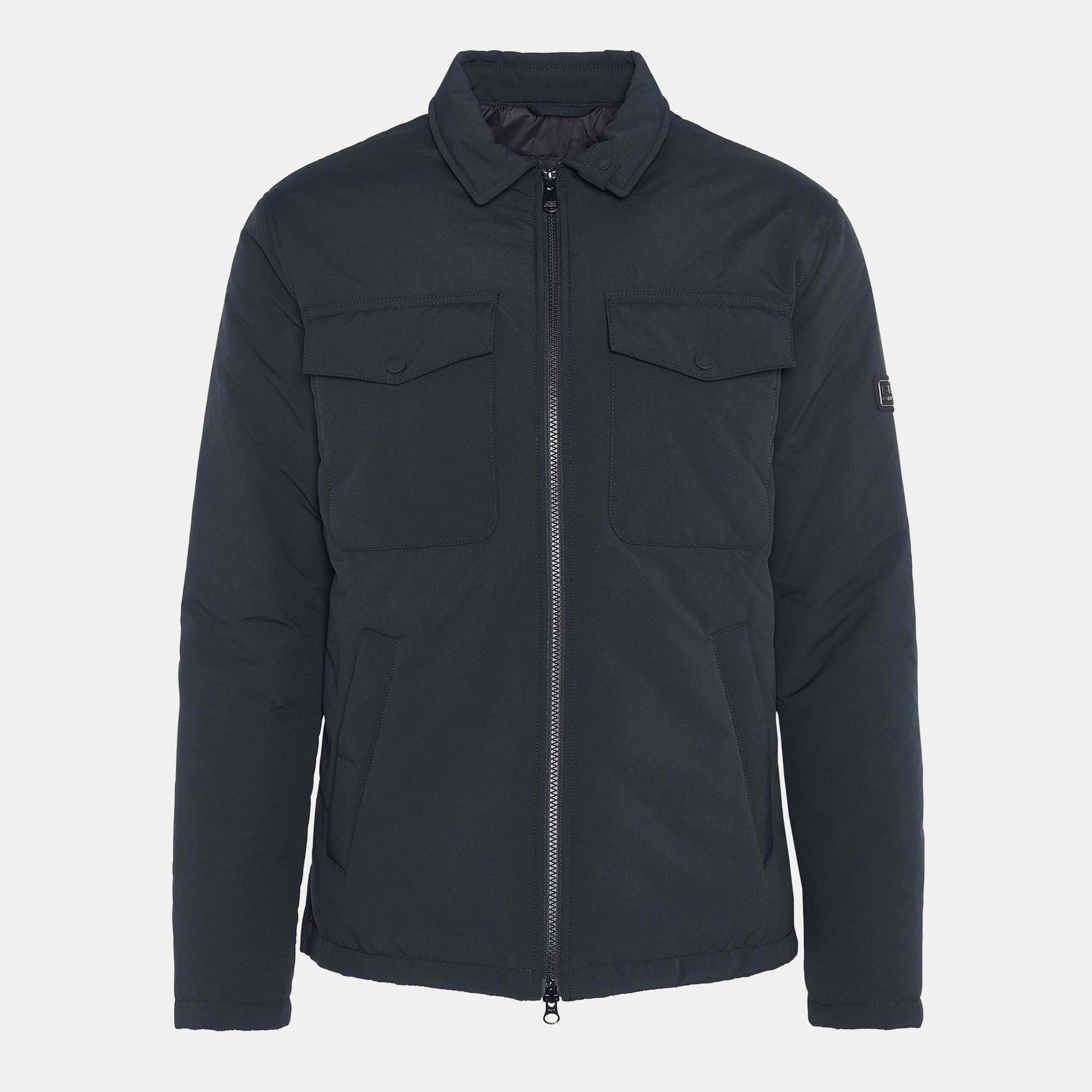 Barbour International Men's Distill Quilted Long Sleeve Overshirt - Black BK11 - M
