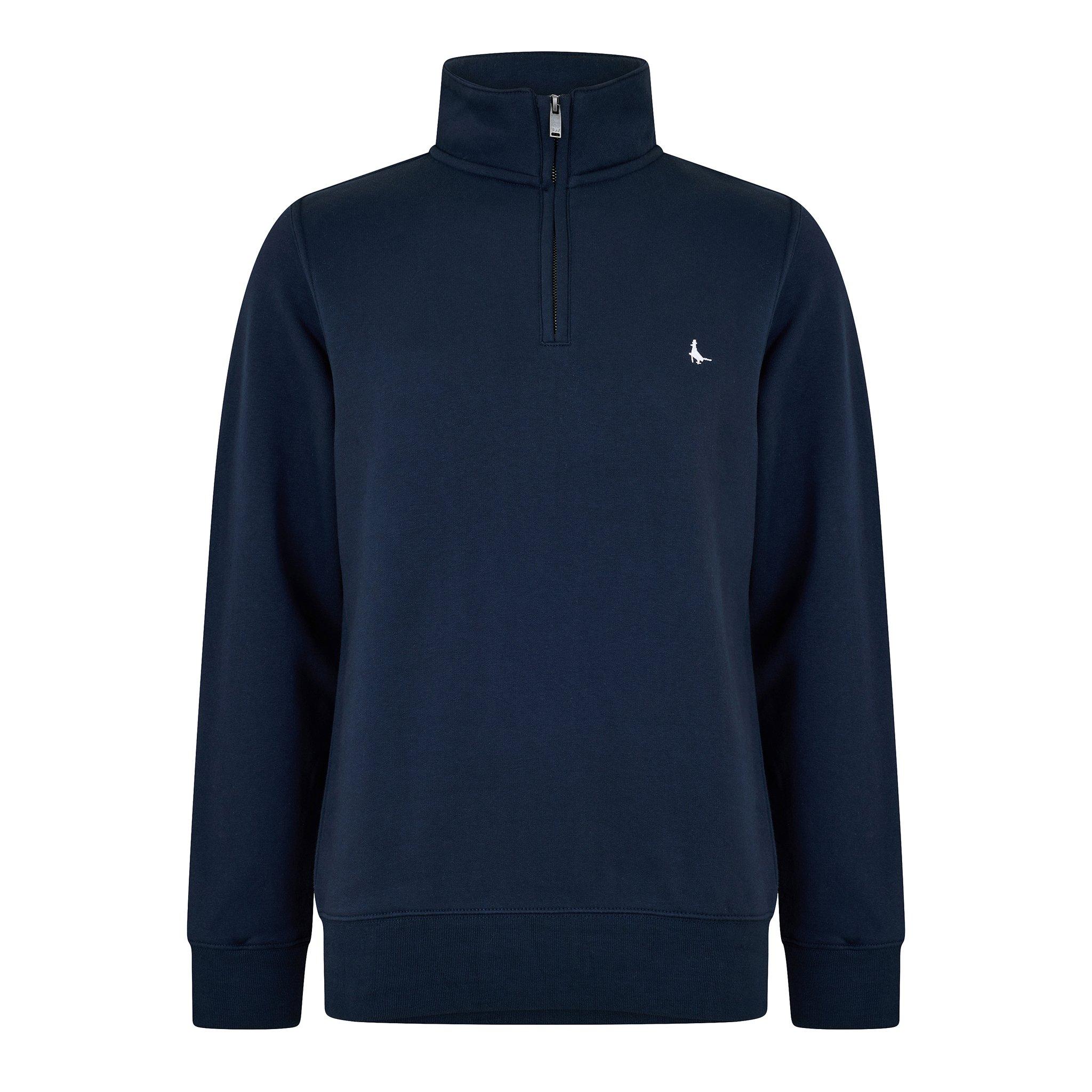 Jack Wills Men's Jack Barchester Quarter Zip Sweatshirt - Navy - M