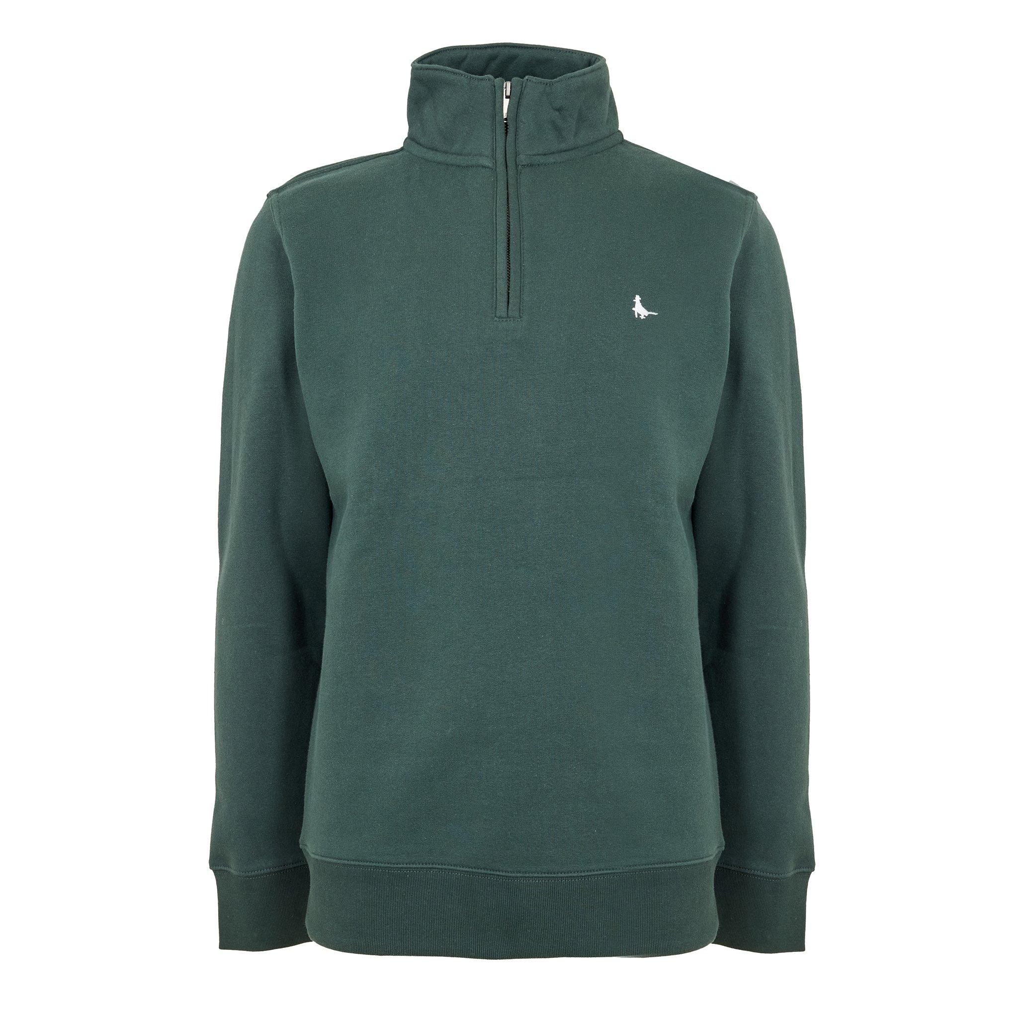 Jack Wills Men's Jack Barchester Quarter Zip Sweatshirt - Evergreen - S