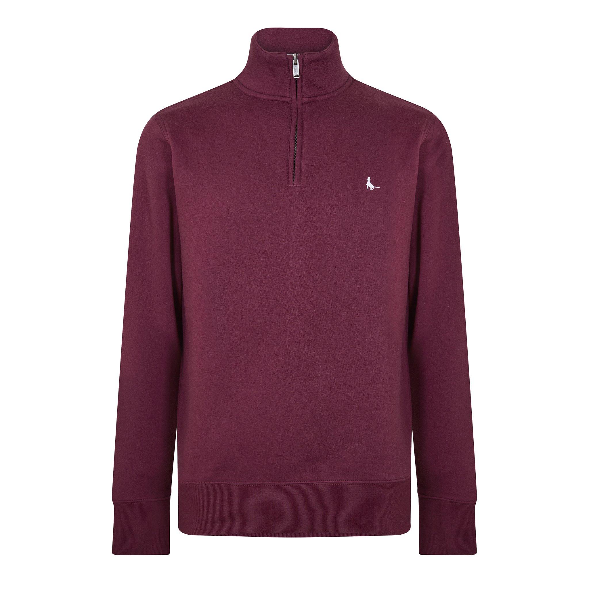 Jack Wills Men's Jack Barchester Quarter Zip Sweatshirt - Fig - 2XL