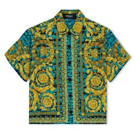 Versace Juniors Barrocodile Print Shirt