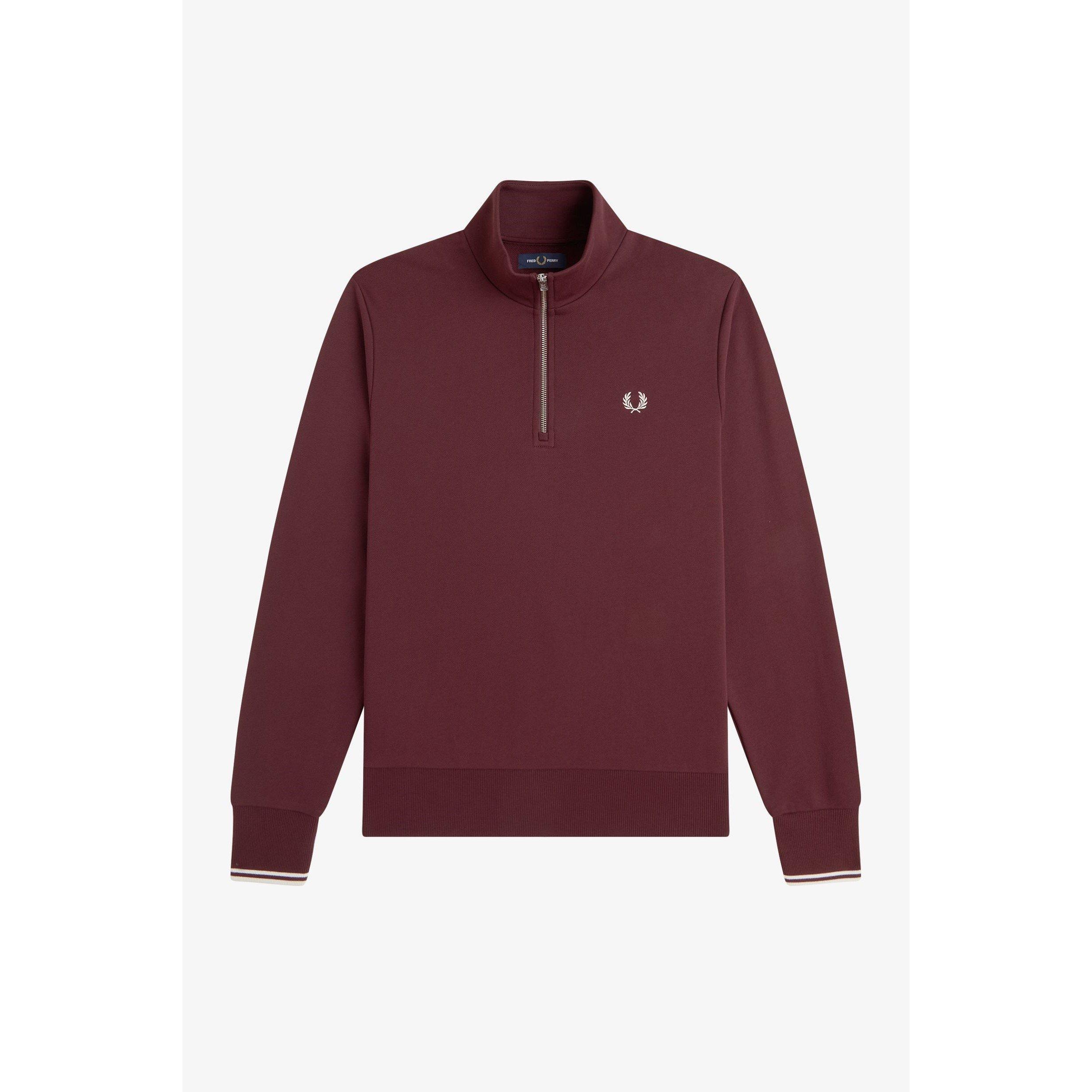 Fred Perry FredPerry Half Zip Top - Oxblood 64A - M