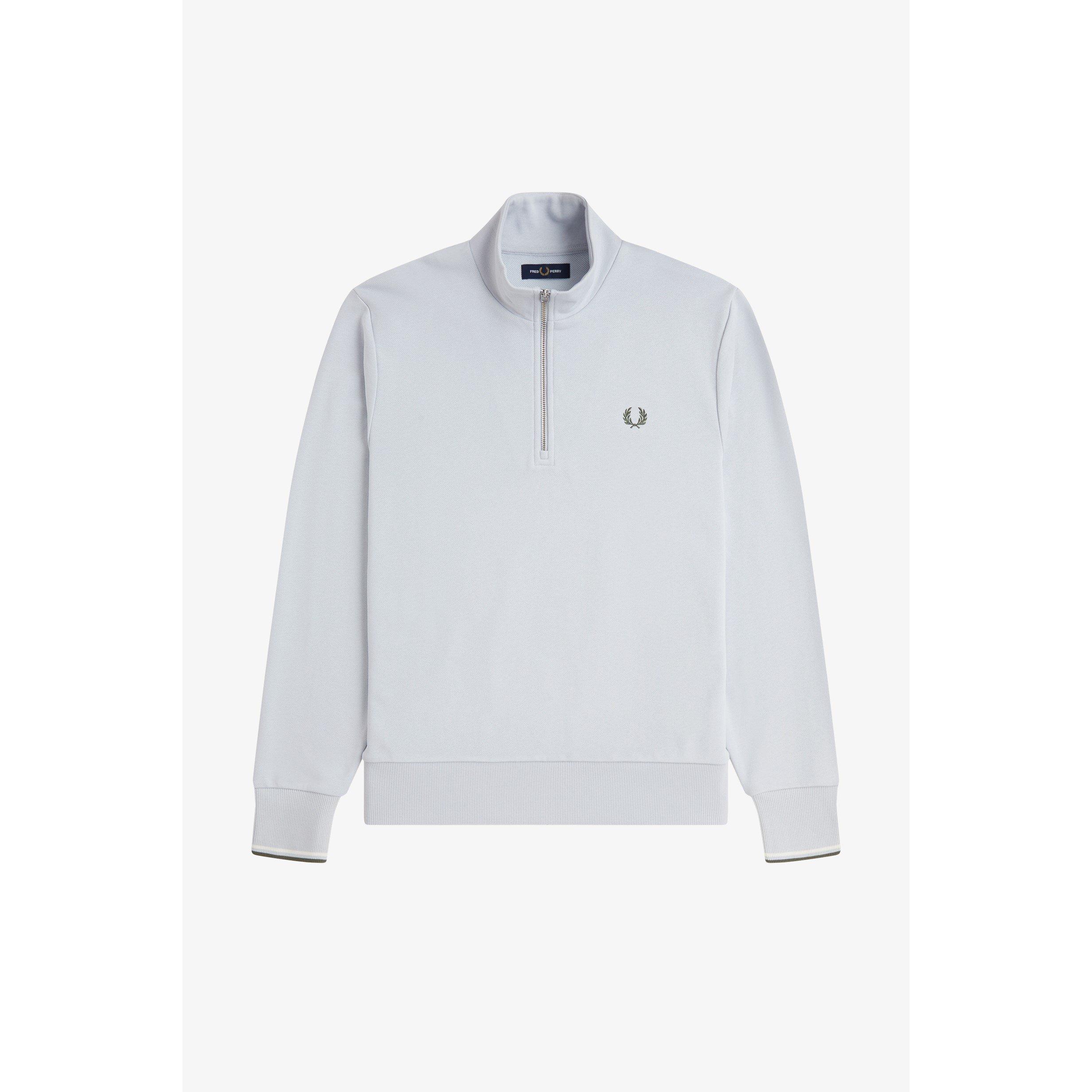 Fred Perry Men's Fredperry Half Zip Top - Dusky Blue 80B - L