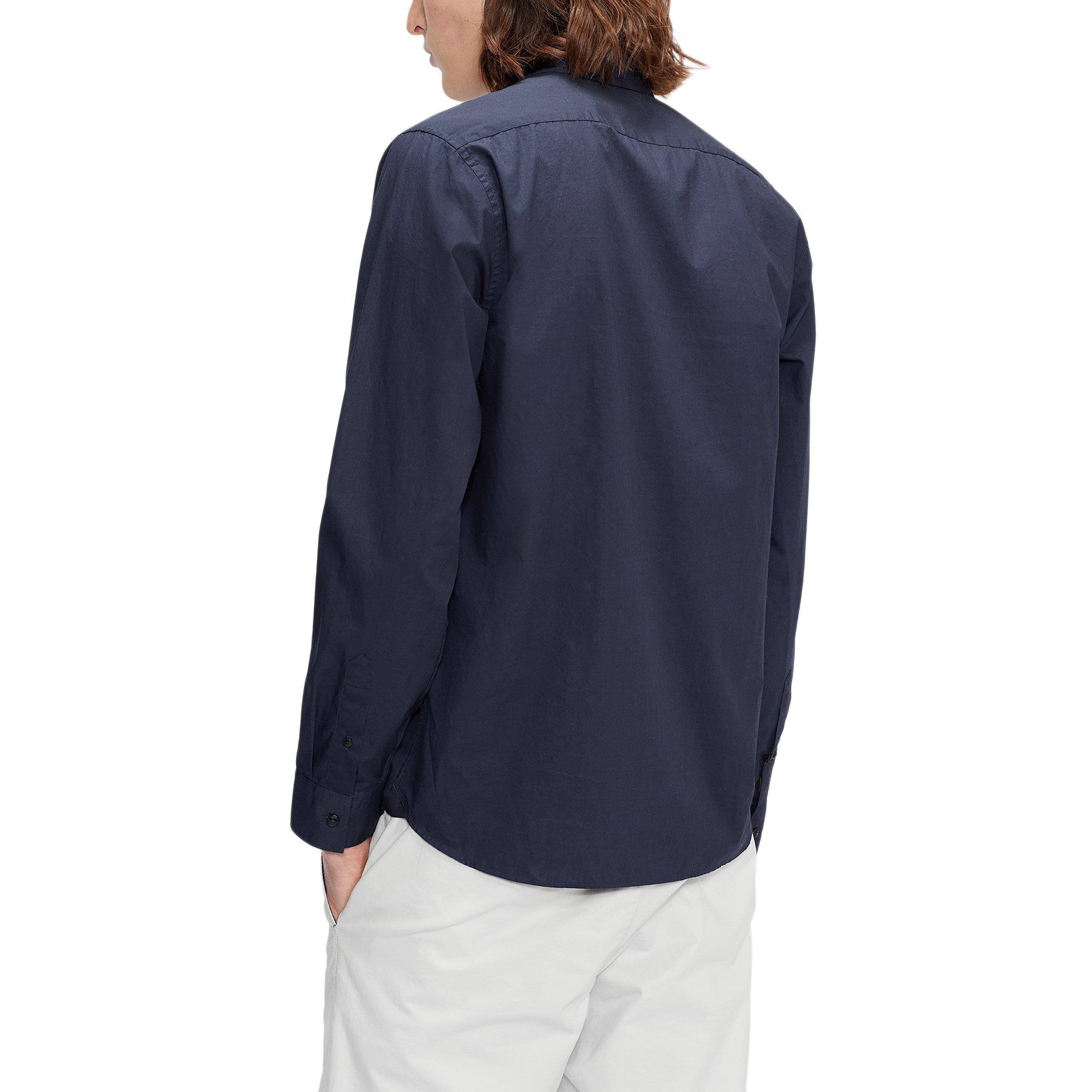 Navy - Ted Baker - Fonik Poplin Shirt - 3