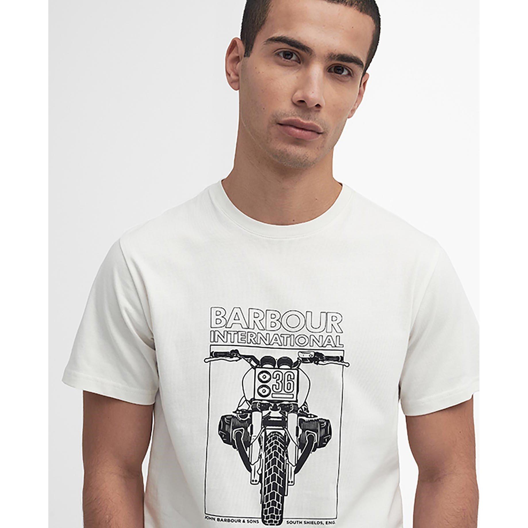 Wspr White WH32 - Barbour International - Raceway Graphic T-Shirt - 4